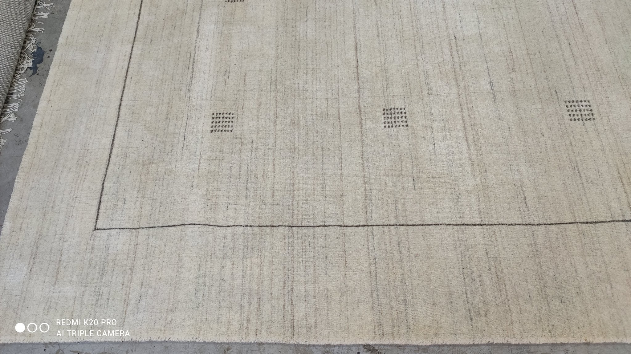Turner Handwoven Ivory and White Gabbeh Rug | Banana Manor Rug Company