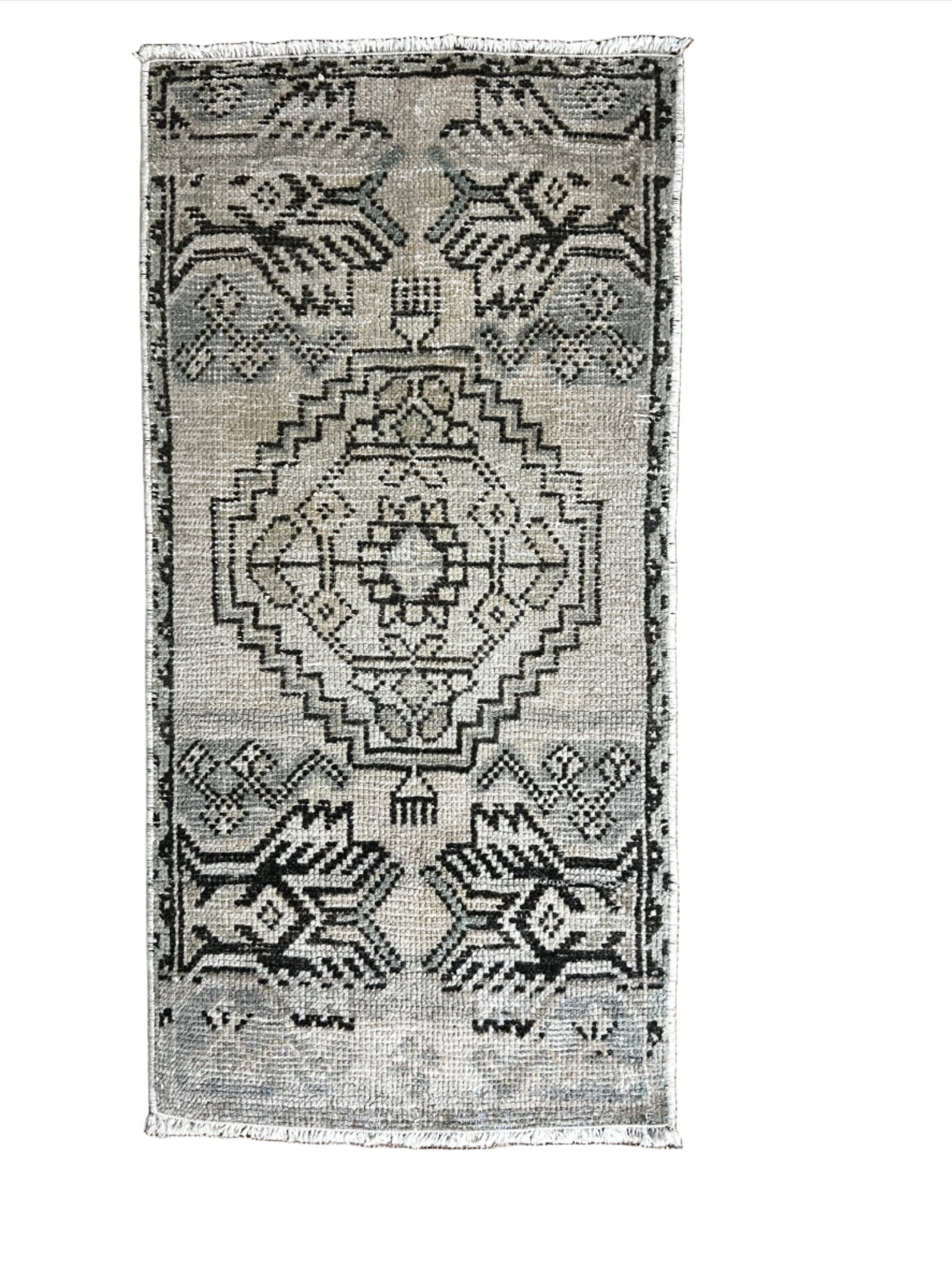 Vintage 1.6x3.7 Turkish Oushak Small Rug | Banana Manor Rug Factory Outlet