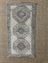 Vintage 1.7x3.1 Turkish Oushak Beige and Aqua Small Rug | Banana Manor Rug Factory Outlet