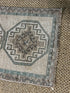 Vintage 1.7x3.1 Turkish Oushak Beige and Aqua Small Rug | Banana Manor Rug Factory Outlet