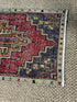 Vintage 1.7x3.2 Turkish Oushak Red and Gray Multicolor Small Rug | Banana Manor Rug Factory Outlet
