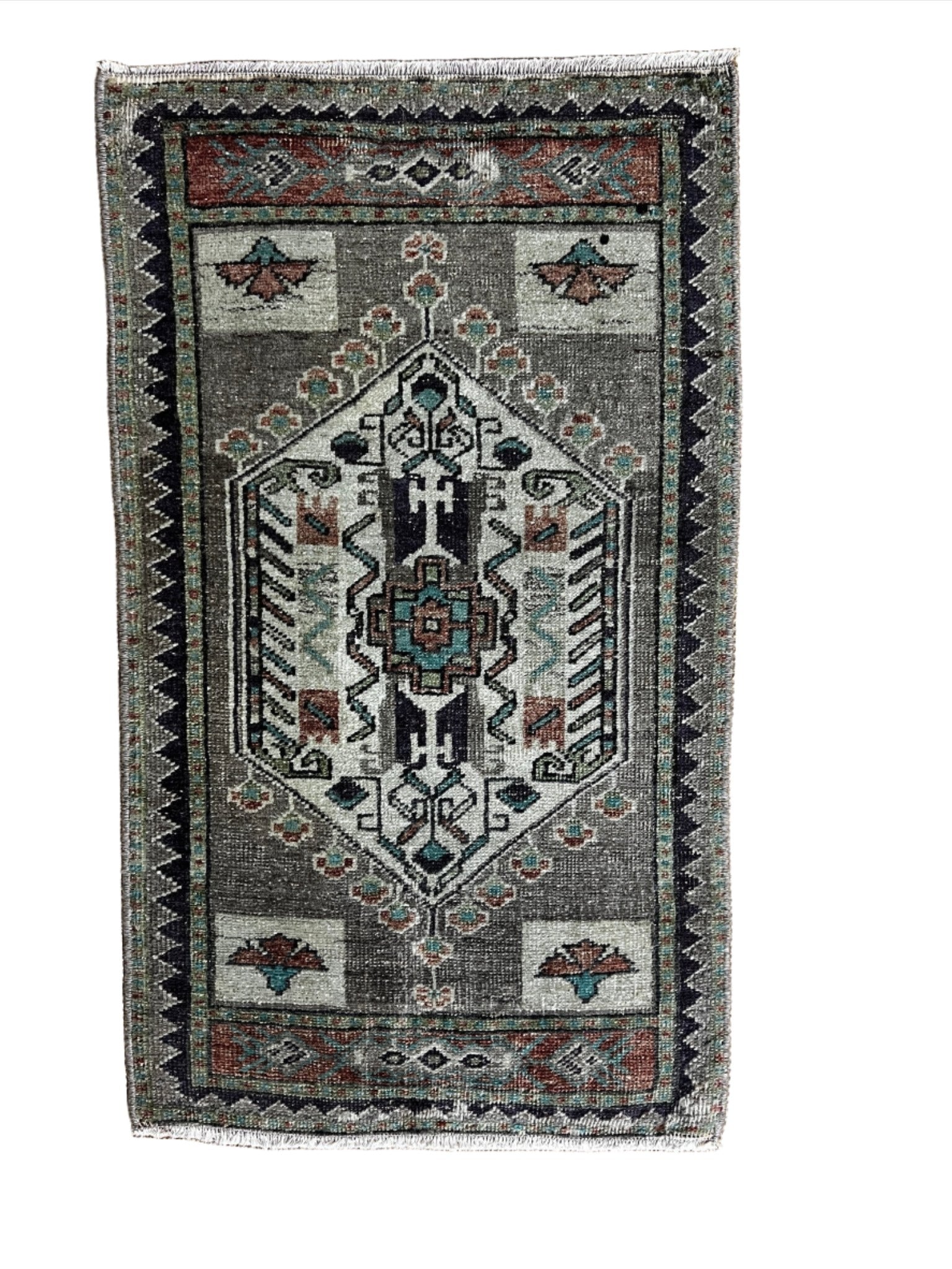 Vintage 1.8x2.11 Turkish Oushak Small Rug | Banana Manor Rug Factory Outlet