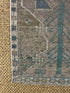 Vintage 1.8x4 Turkish Oushak Beige and Aqua Small Rug | Banana Manor Rug Factory Outlet