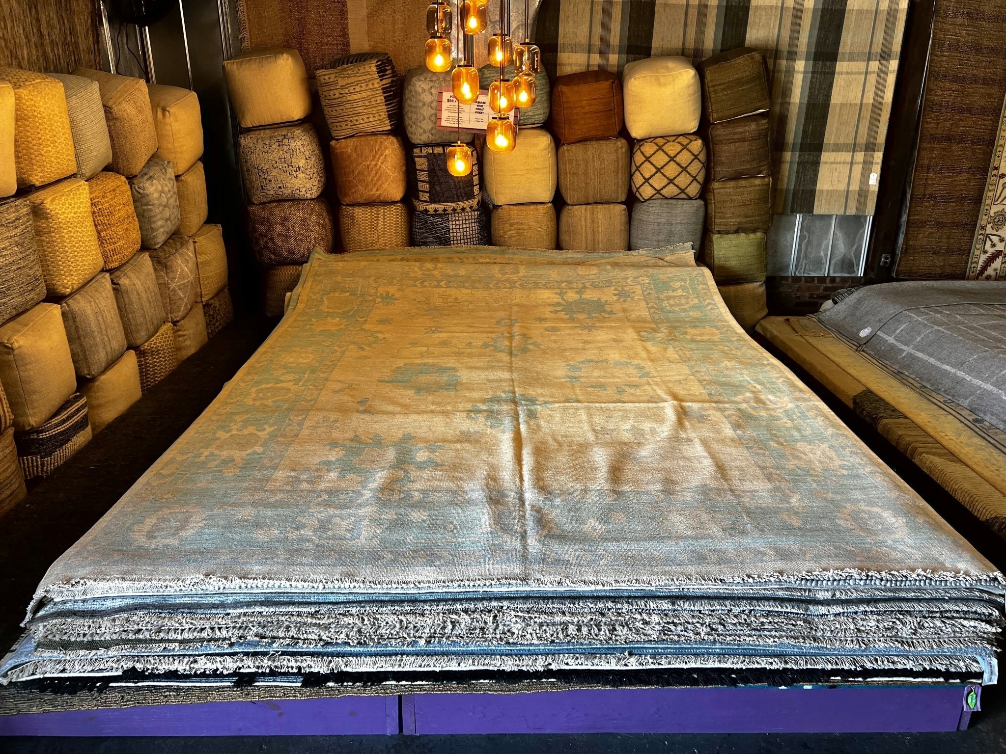 Zallascht 9.9x13.3 Whitewashed Pink & Green Afghani Oushak | Banana Manor Rug Factory Outlet