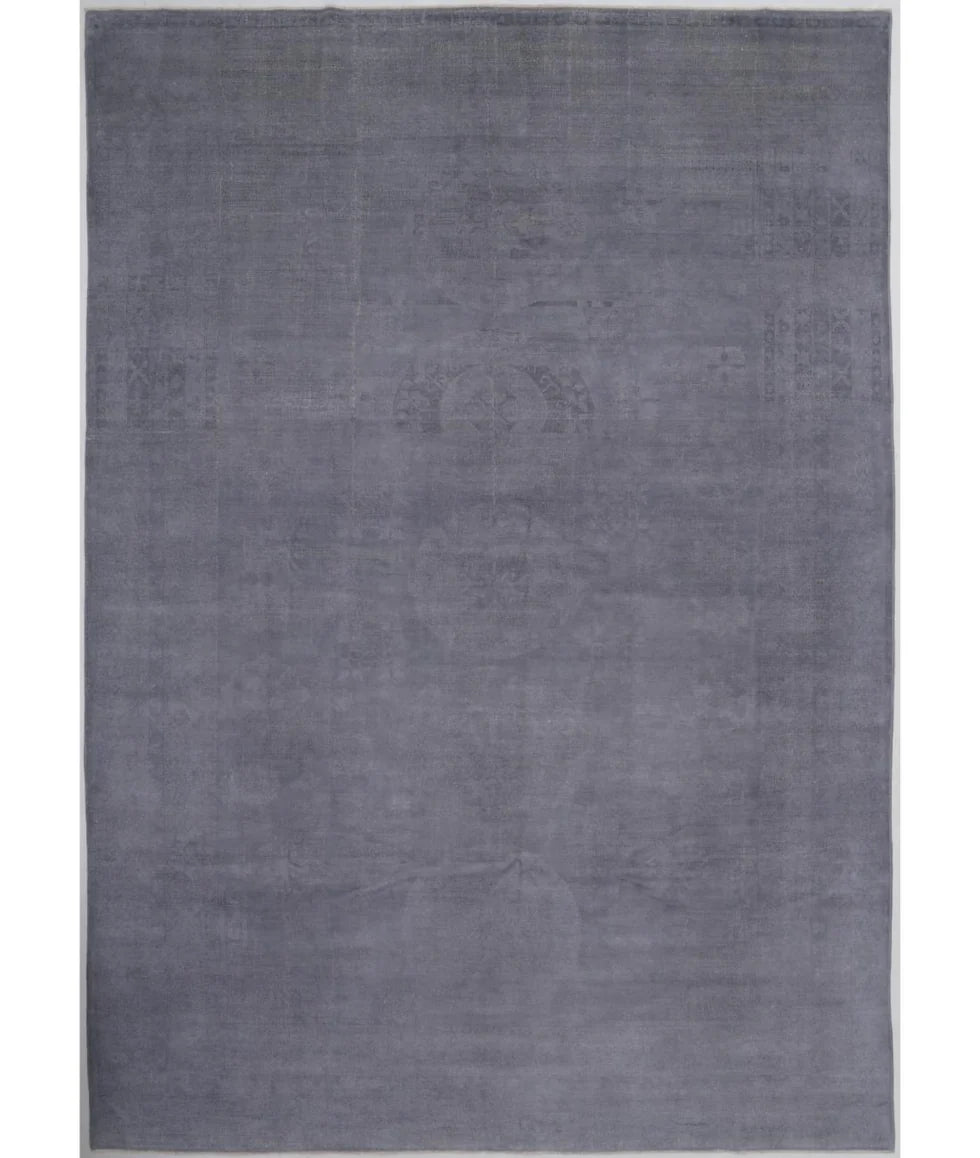 Mackinlee Waddell 11.11x17.1 Grey Hand-Knotted Overdye Rug