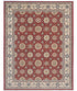 Rita Wilson 13.2x17 Red and Cream Hand-Knotted Ziegler Farhan Rug