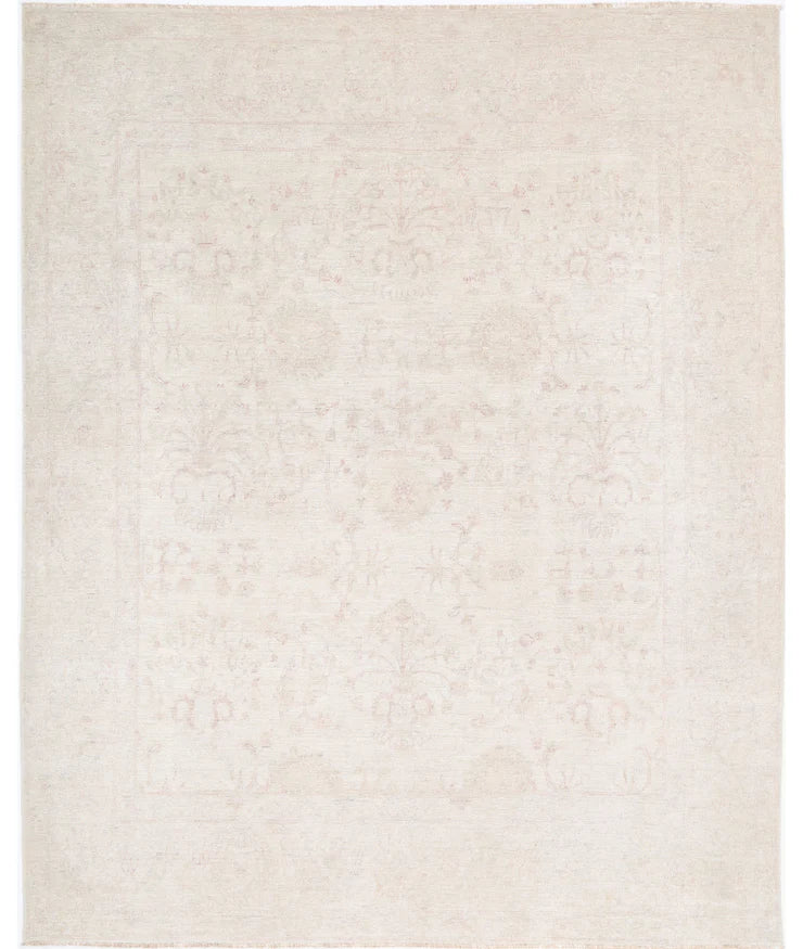 Bailey Noble 9x12.7 Light Pink Hand-Knotted Oushak Rug