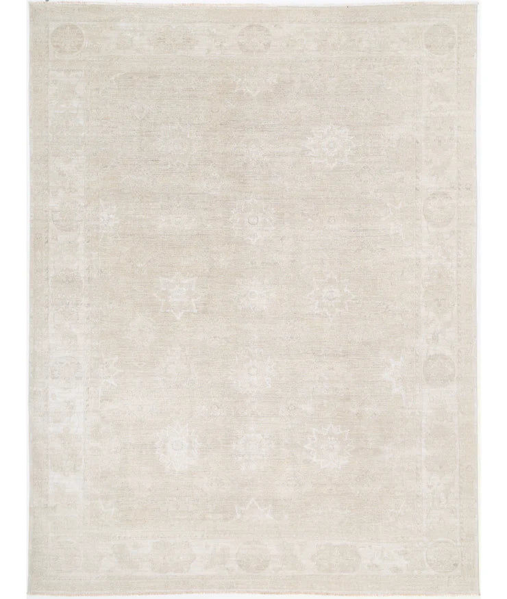 Karolina 9x11.11 Grey Hand-Knotted Tabriz Rug