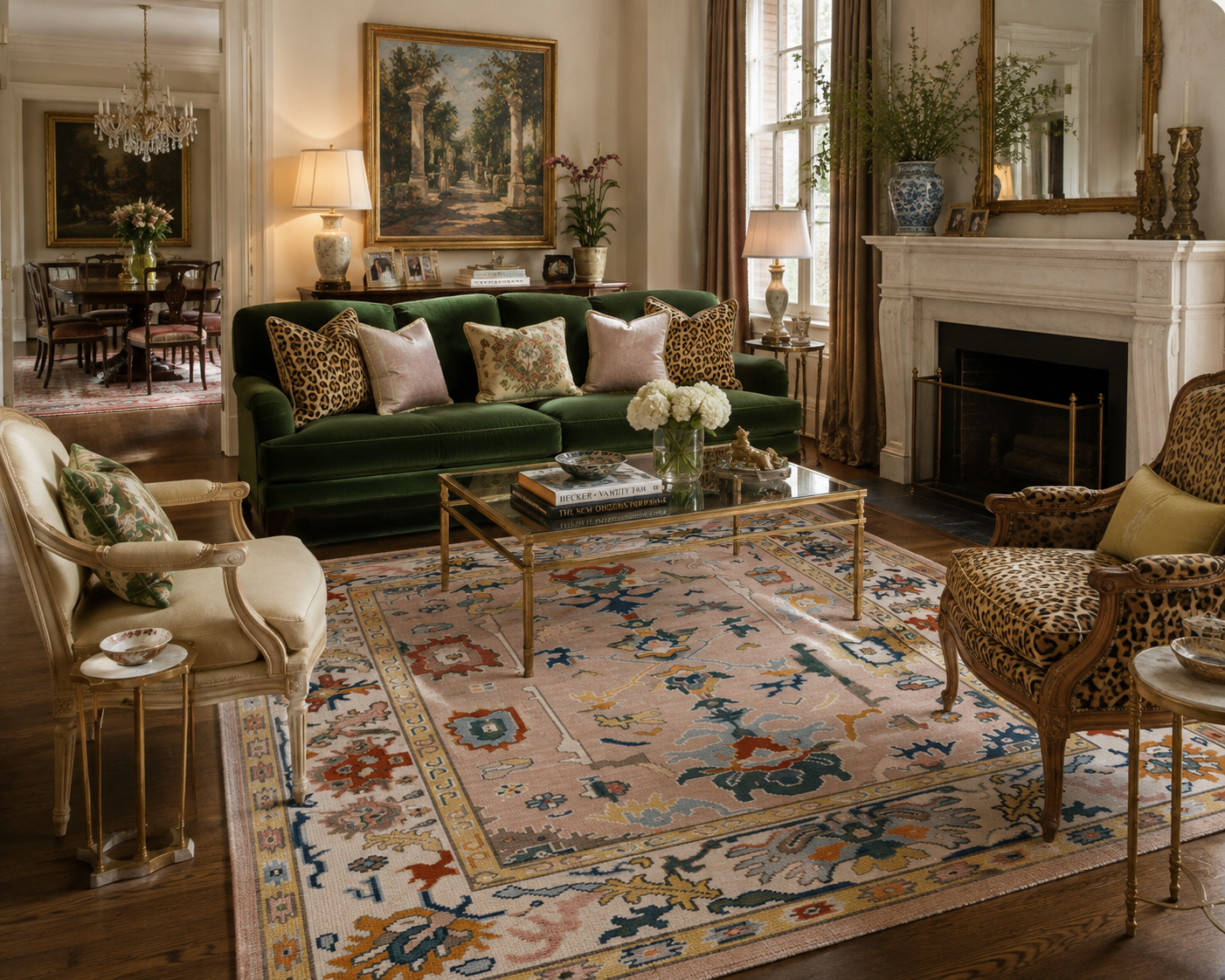 Alice Roberts Pink Hand-Knotted Oushak Rug (Muliple Sizes)