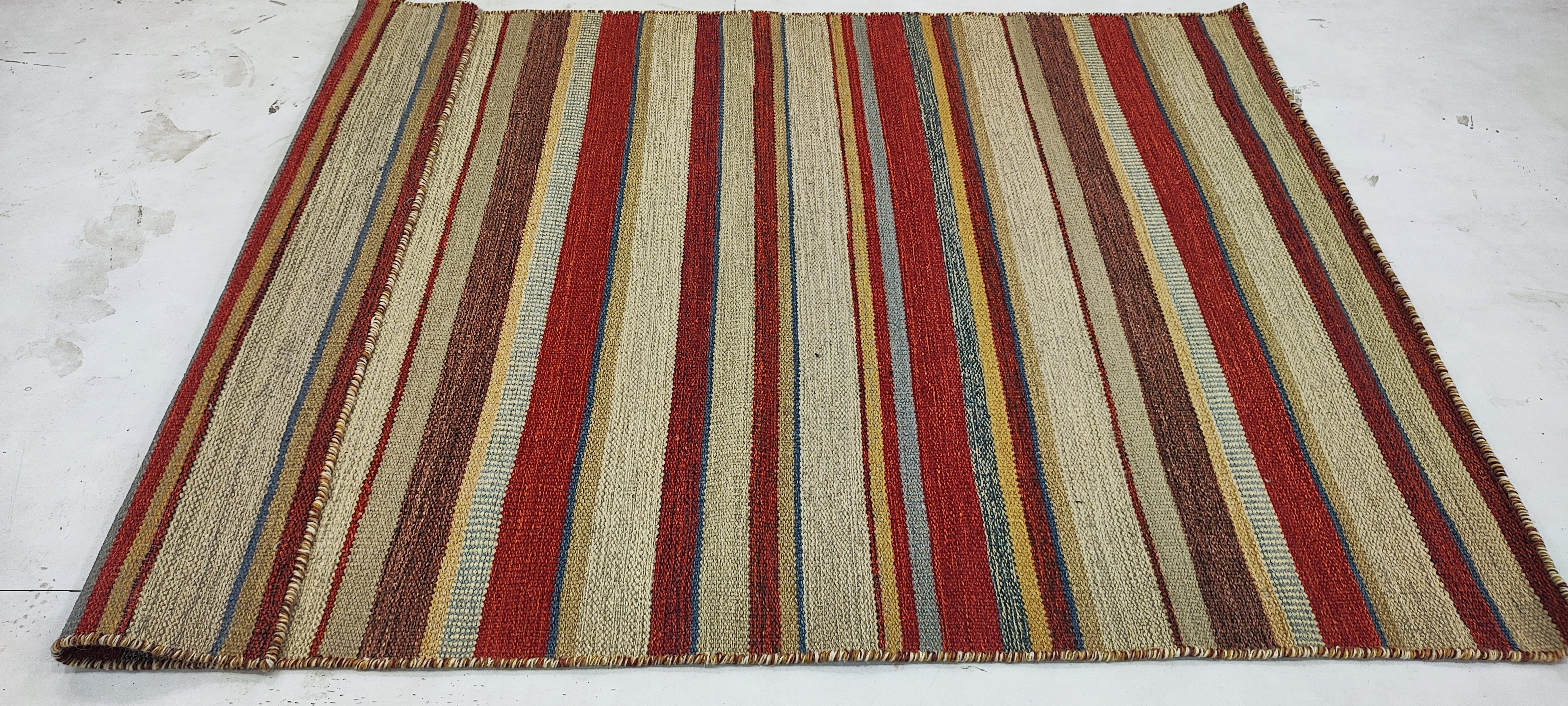 Hand-woven Durrie Rug (Multiple sizes & colors)