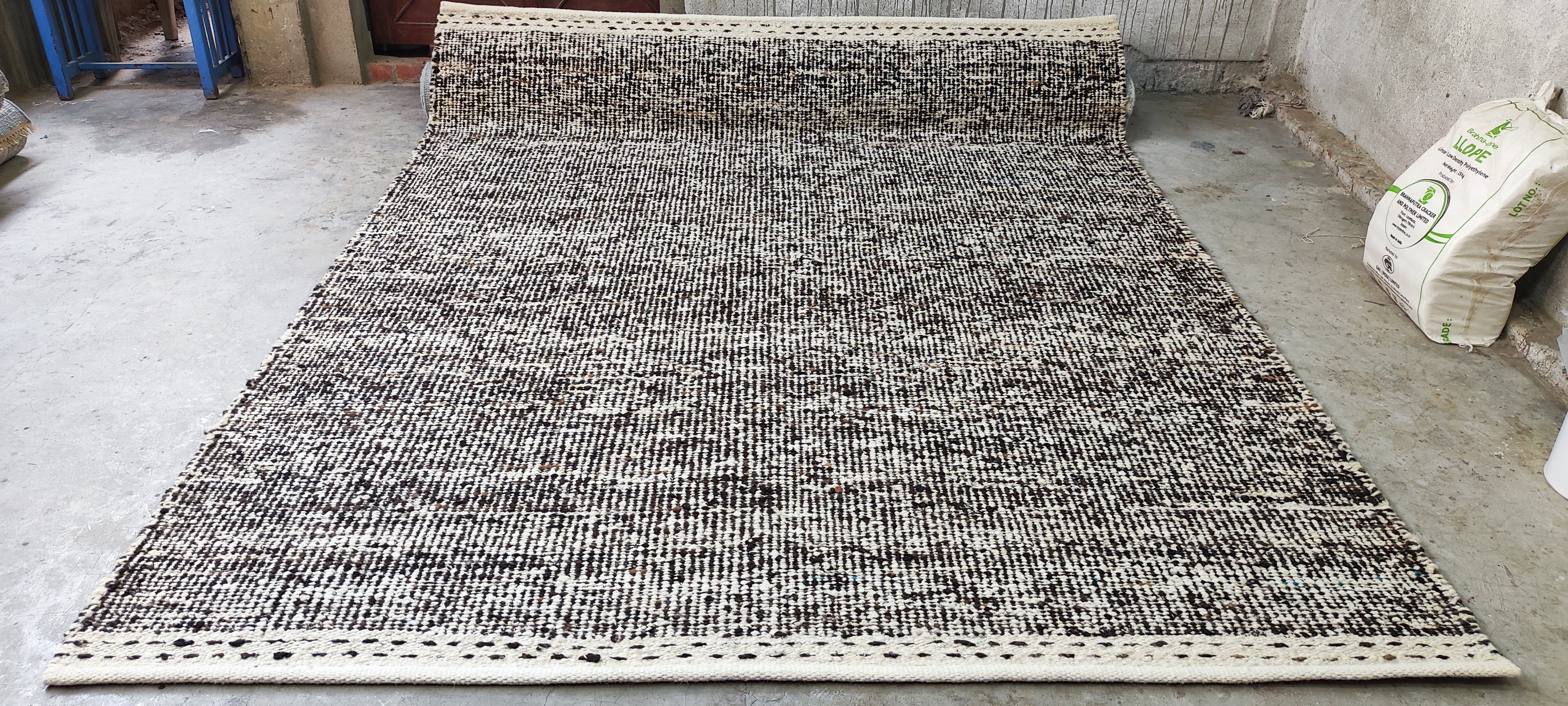 Brian 8x10 Handwoven Textured Wool Durrie