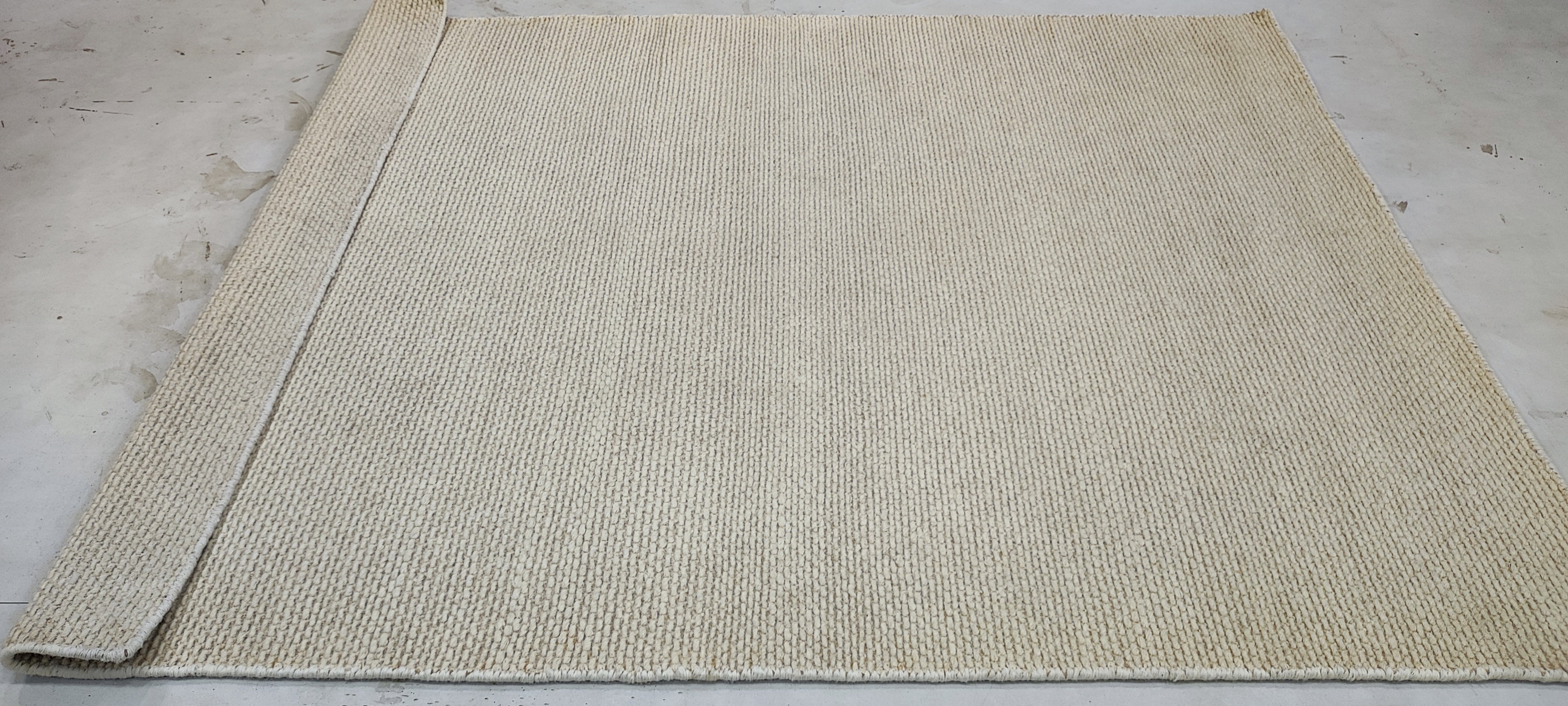 Jimbo 4.6x6 Hand-Woven Durrie Ivory