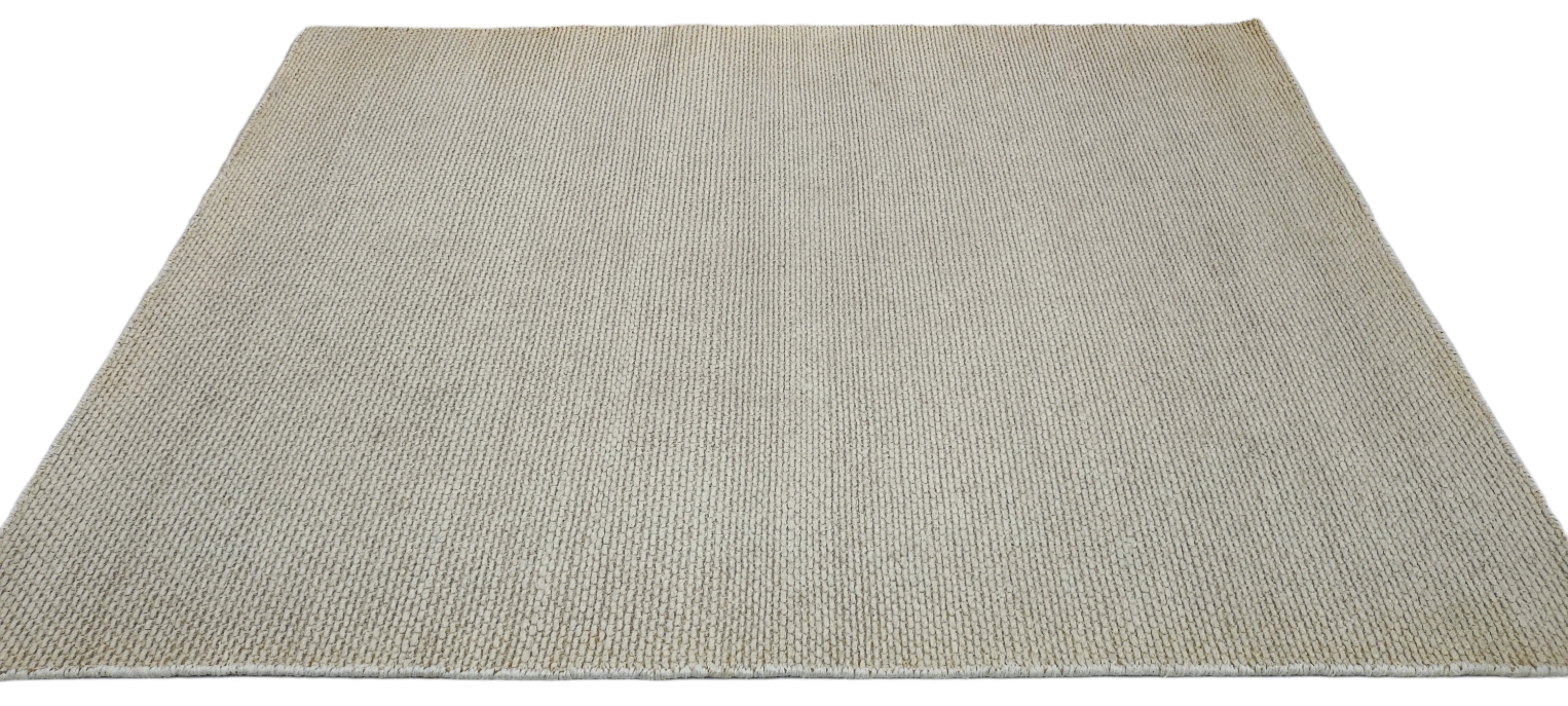 Jimbo 4.6x6 Hand-Woven Durrie Ivory