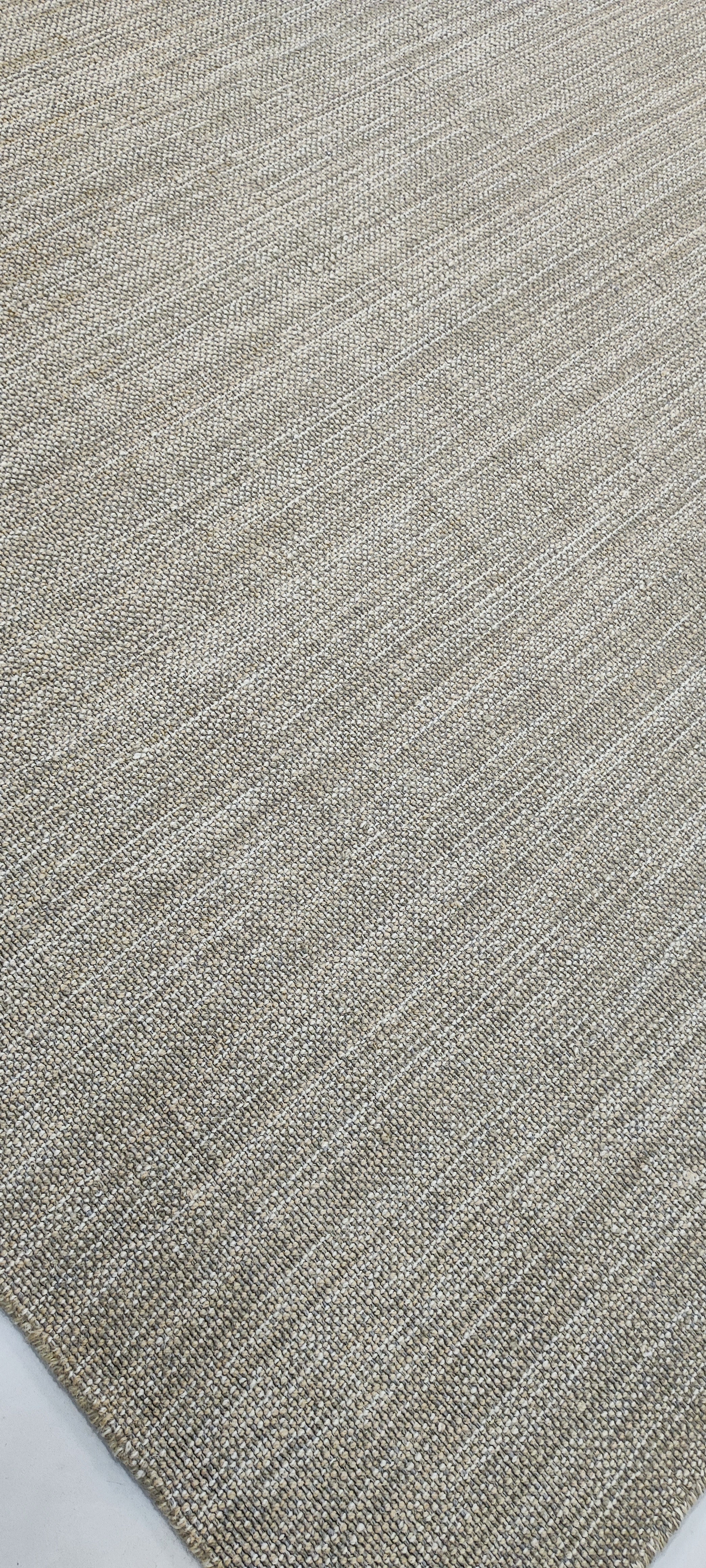 Michael King 9x12 Hand-Woven Durrie Textured Beige