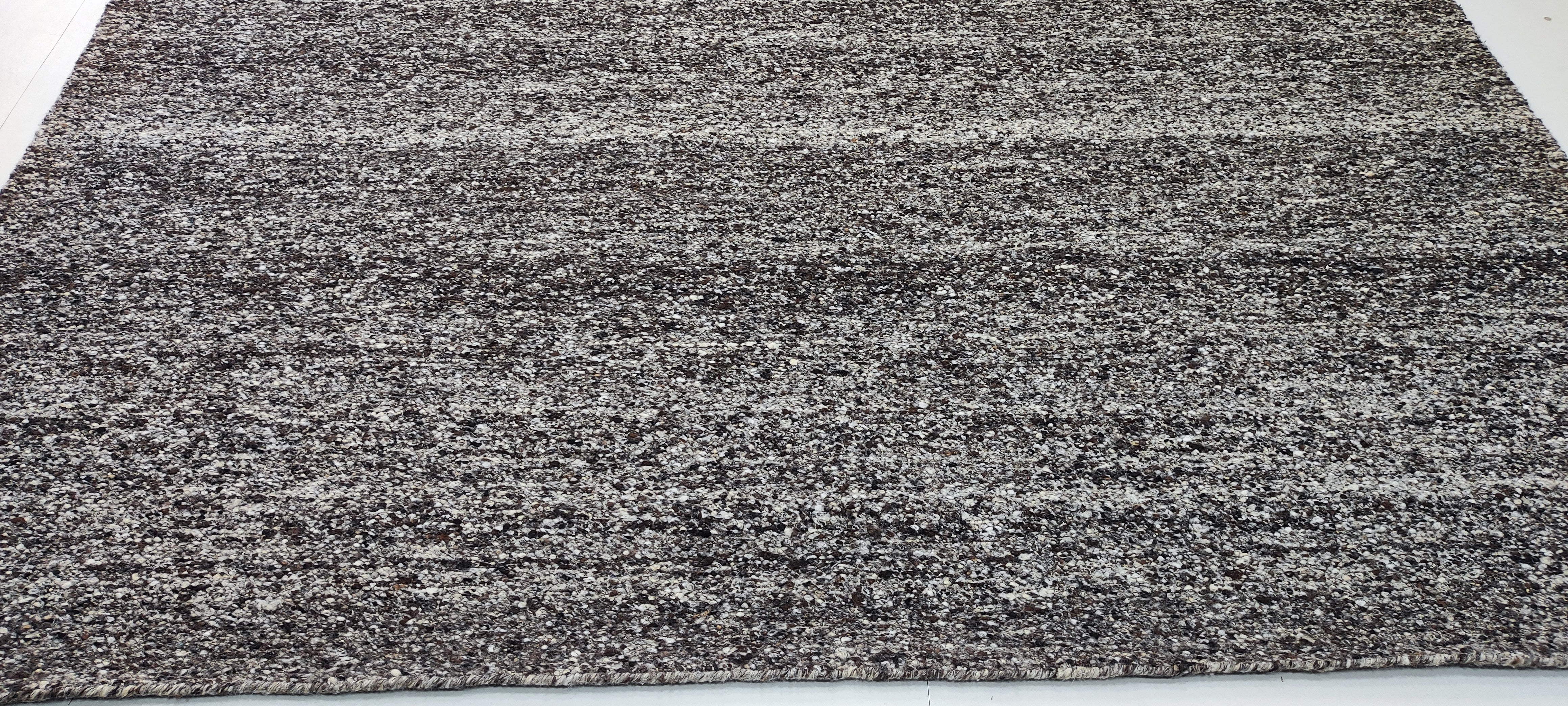 Perkins 8.9x10 Hand-Woven Textured Modern Grey