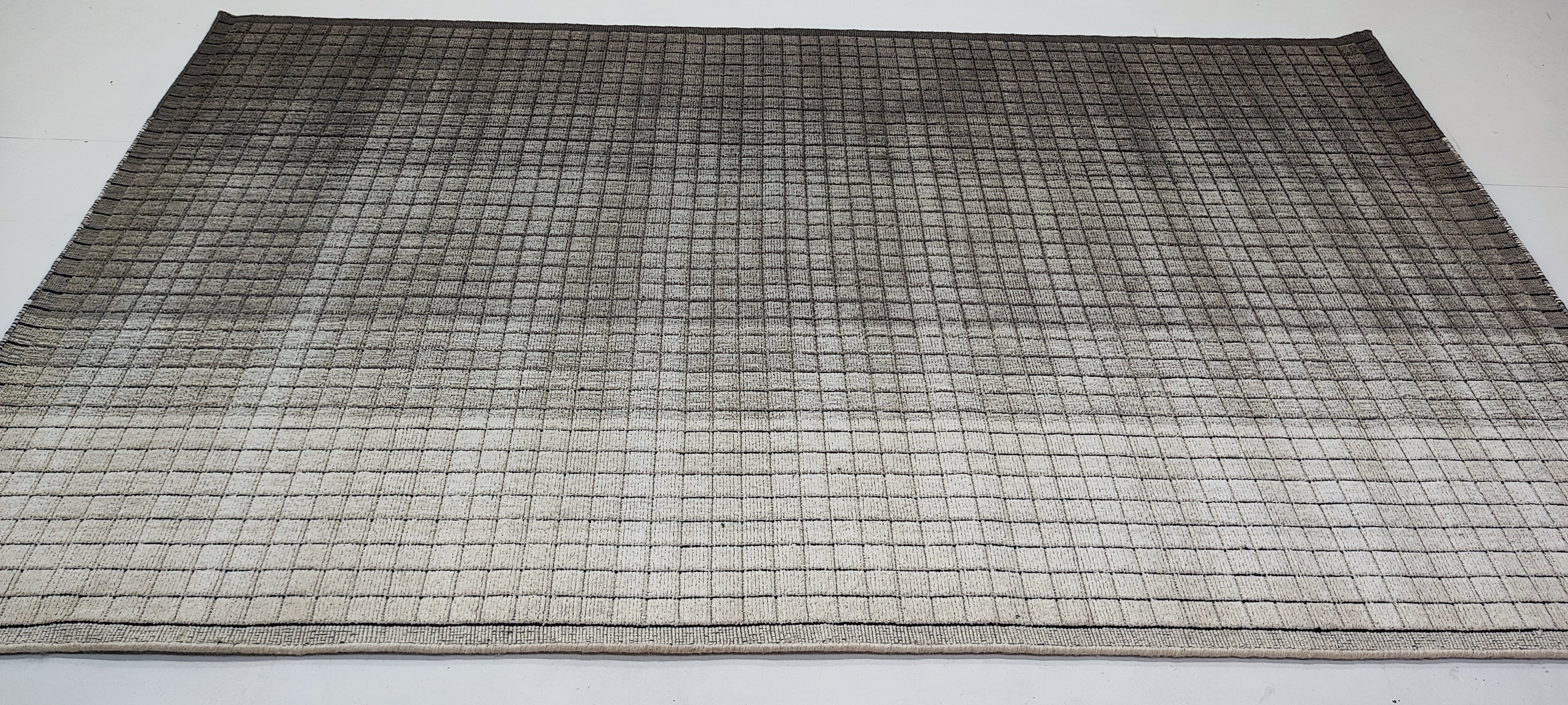 Jerrold 5x8.3 Hand-Woven Cube Modern Silver and Grey