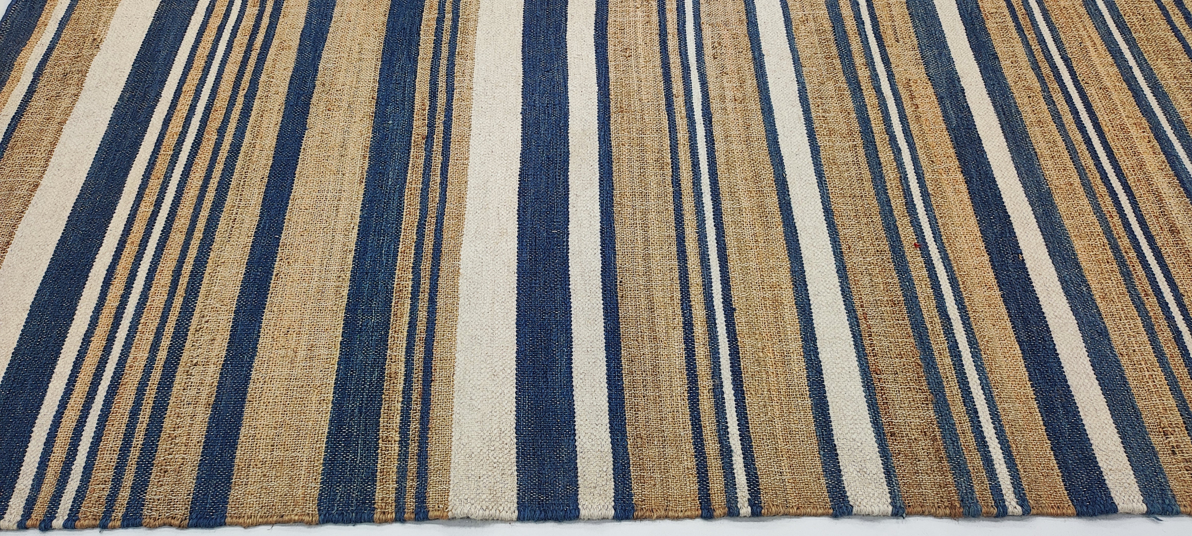 Les 5.6x7.6 Hand-Woven Durrie Striped