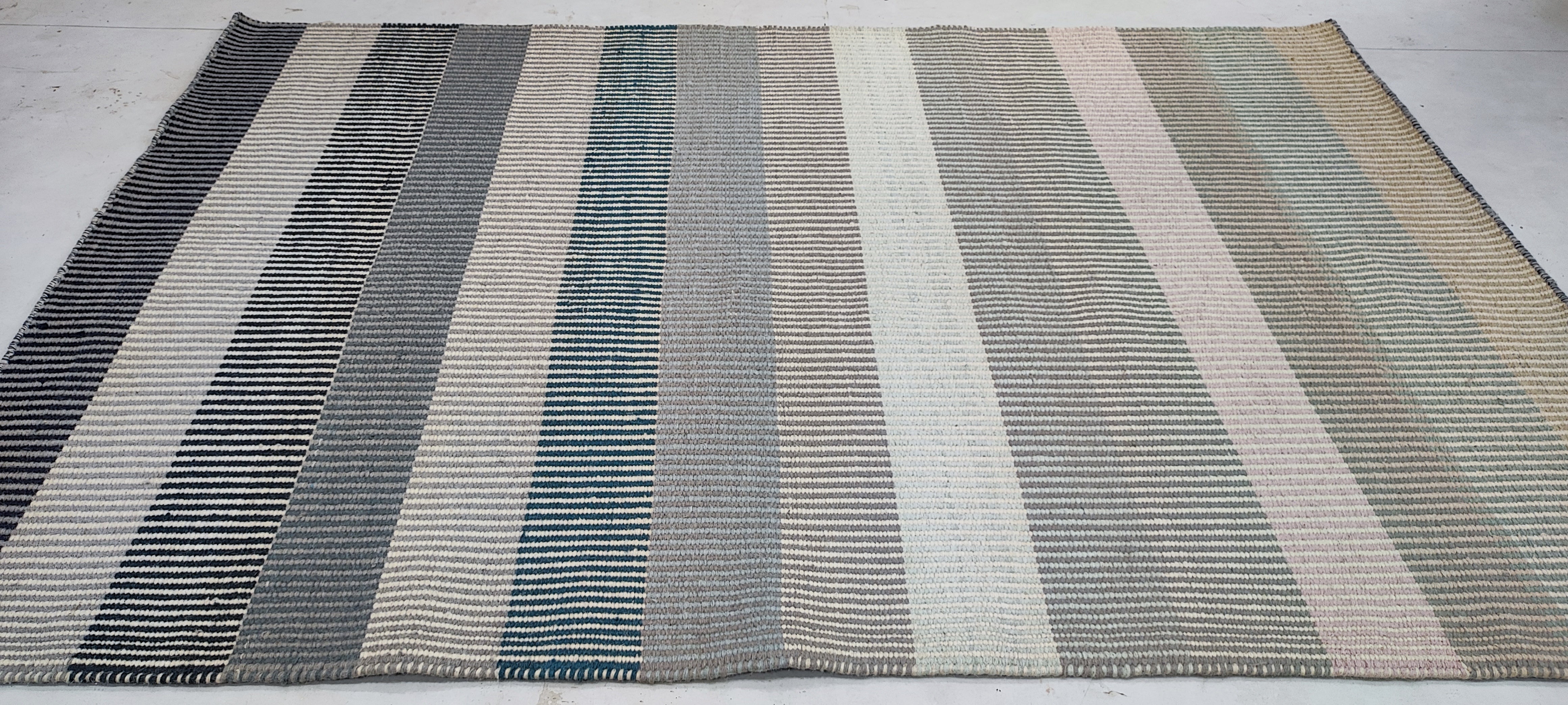 Mark 4.6x6.6 Hand-Woven Durrie Multi Colored Stripe