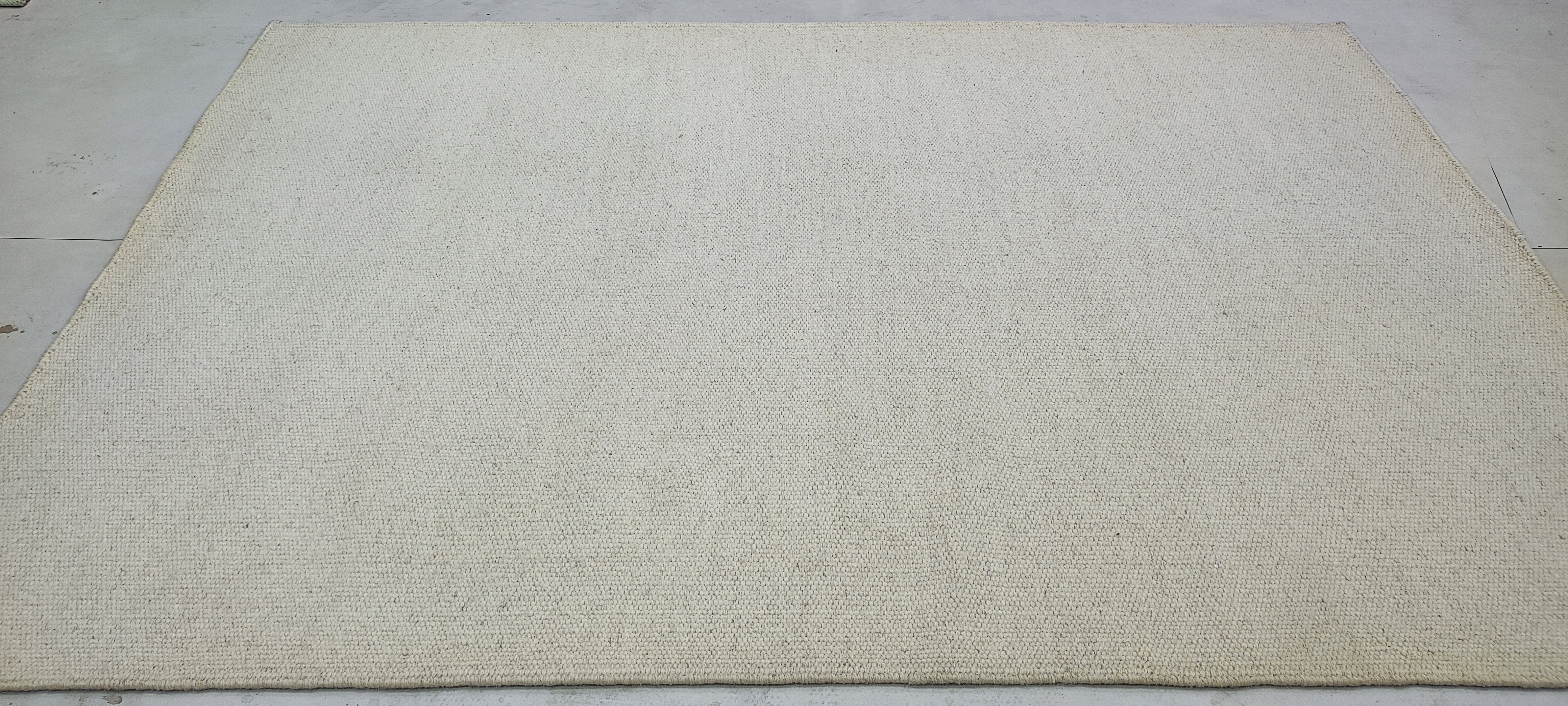 Nicholas 5x7.6 Hand-Woven Durrie Ivory