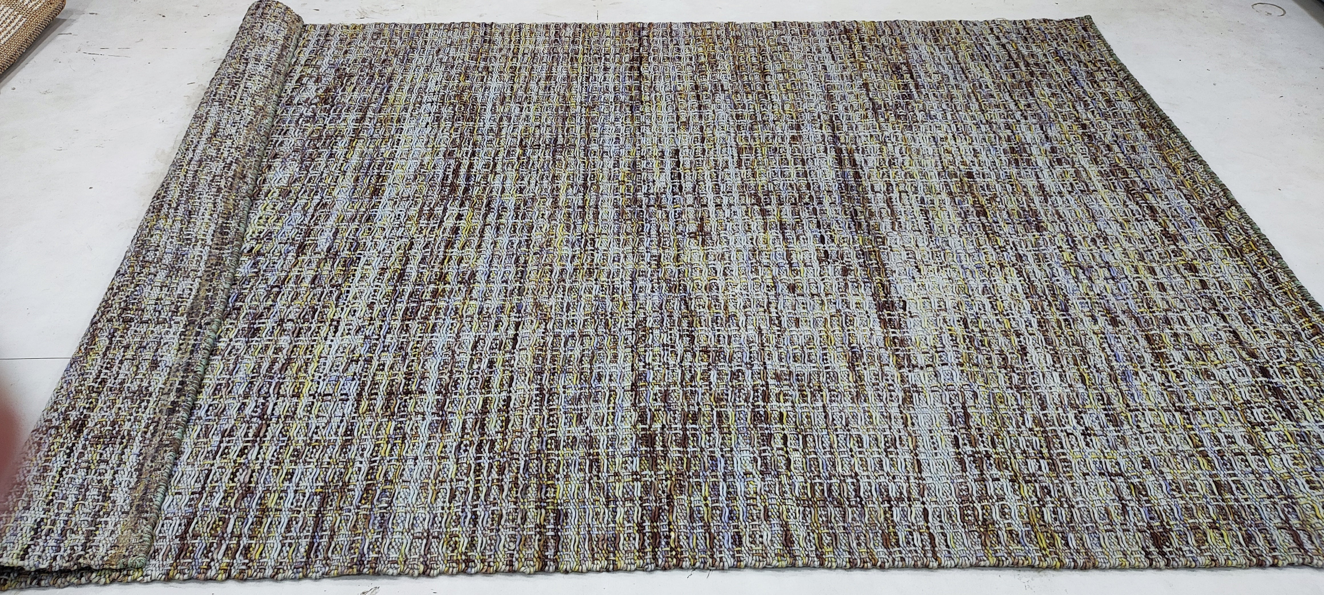 Harris 5.3x7.3 Hand-Woven Durrie Brown Mix