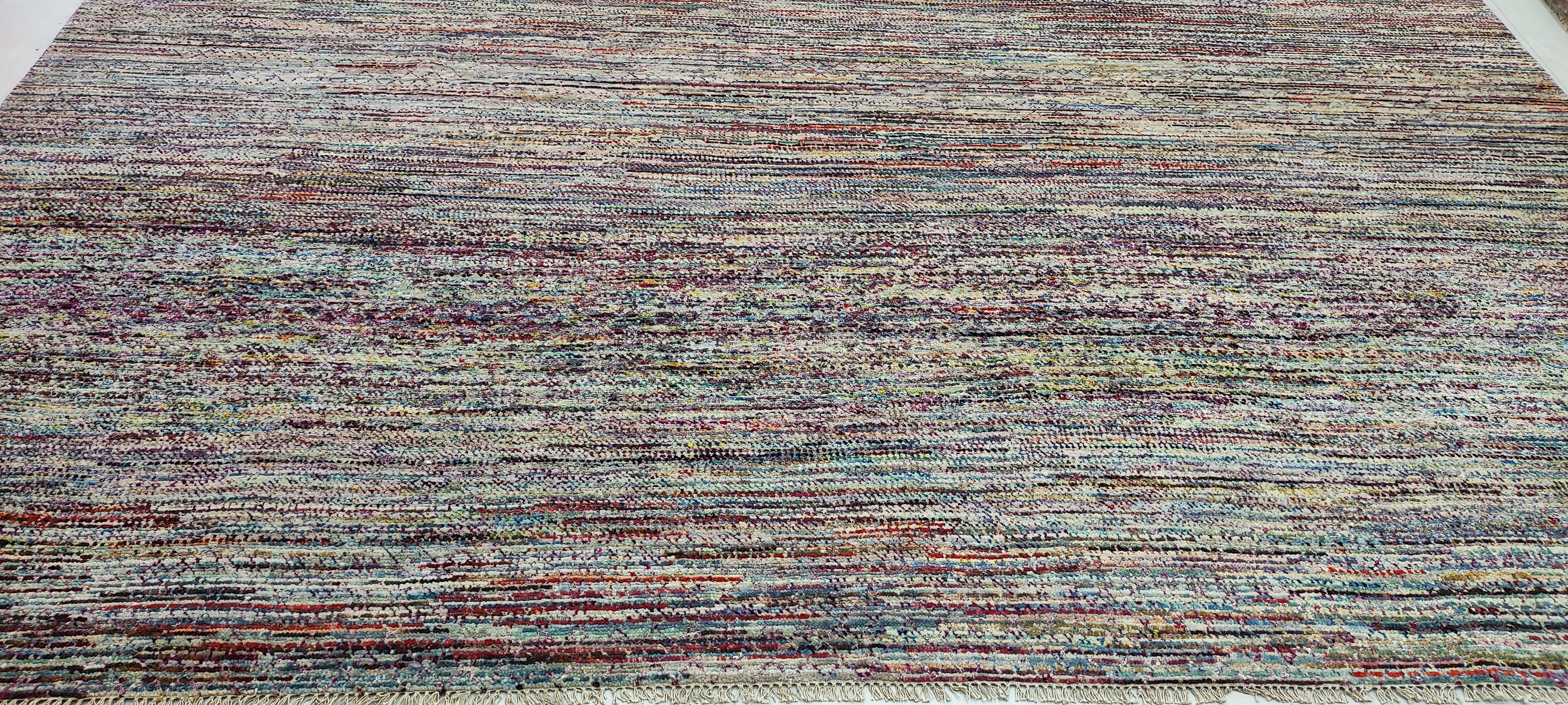 Colton Underwood 12x15 Hand-Knotted Modern Grey Multi Color