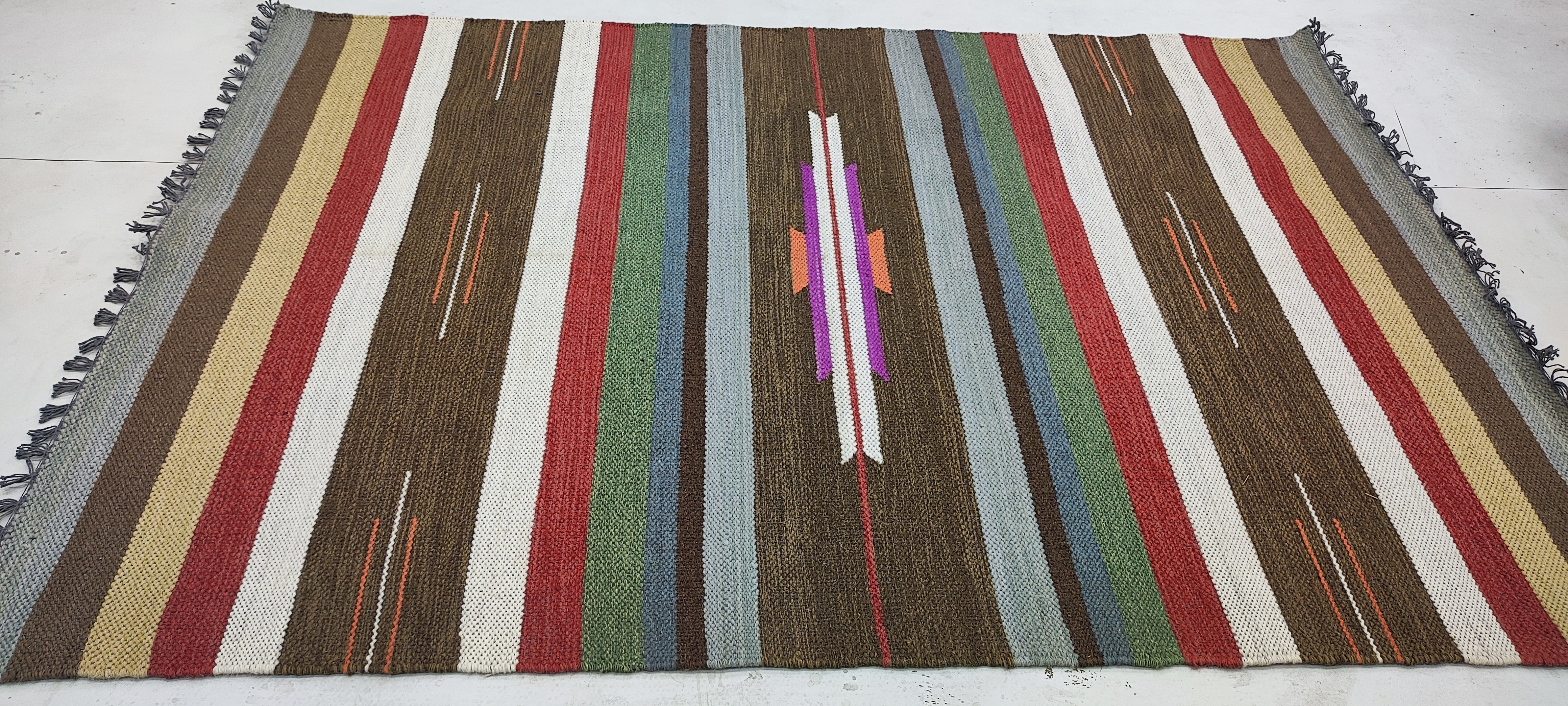 Ron Weiner 4x6 Hand-woven Durrie Rug (Multiple Styles)