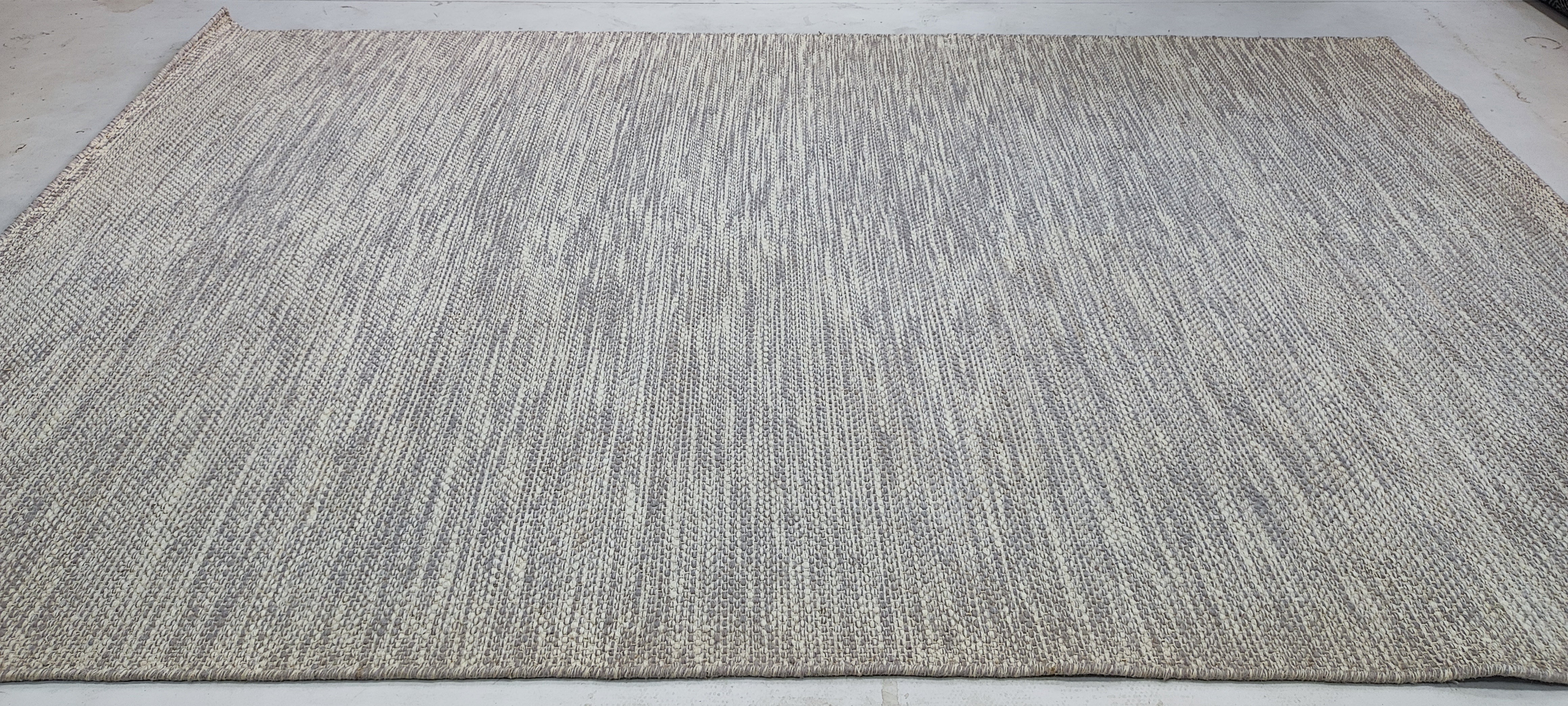 Timothy Simons 6.3x9.3 Grey Hand-woven Durrie Rug