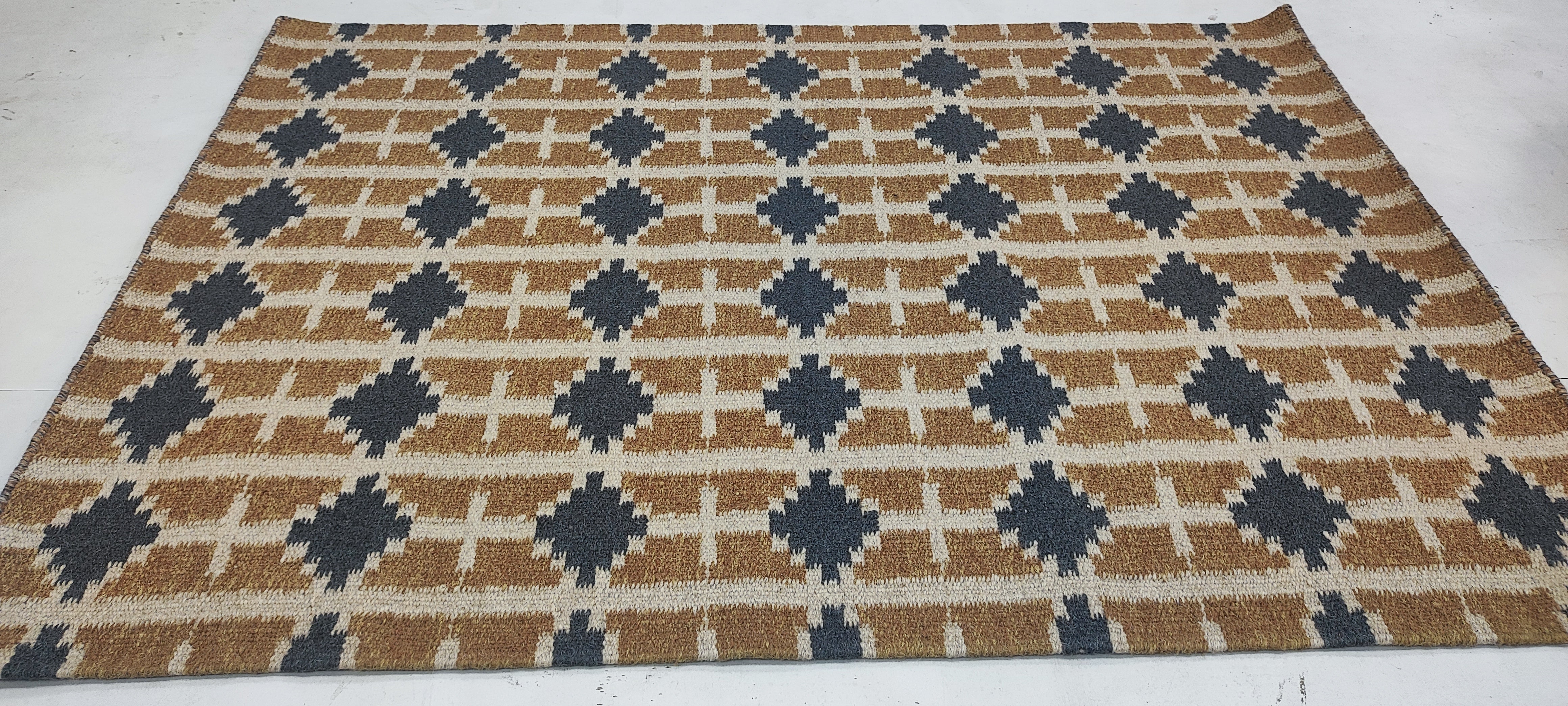 Abraham Lim 4x5.9 Handwoven Durrie (Multiple Colors)