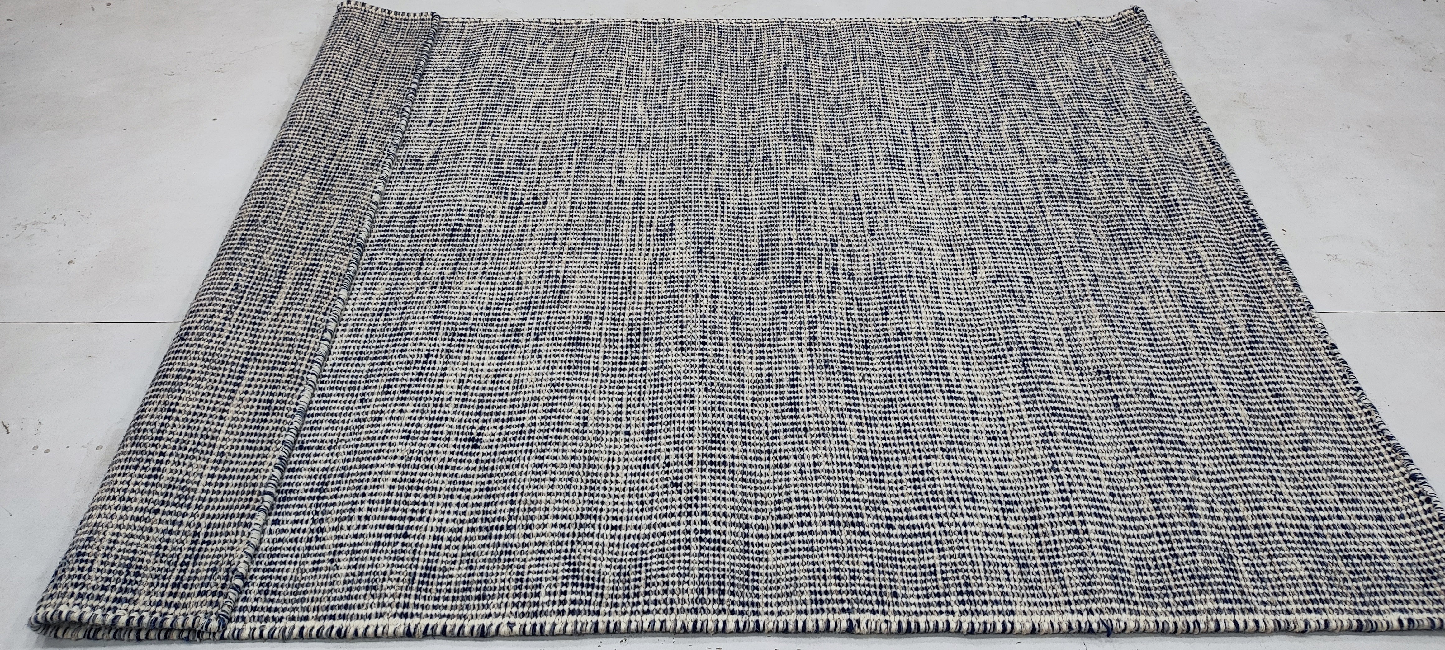 John Doman 4x5.9 Hand-woven Durrie Rug (Multiple Colors)