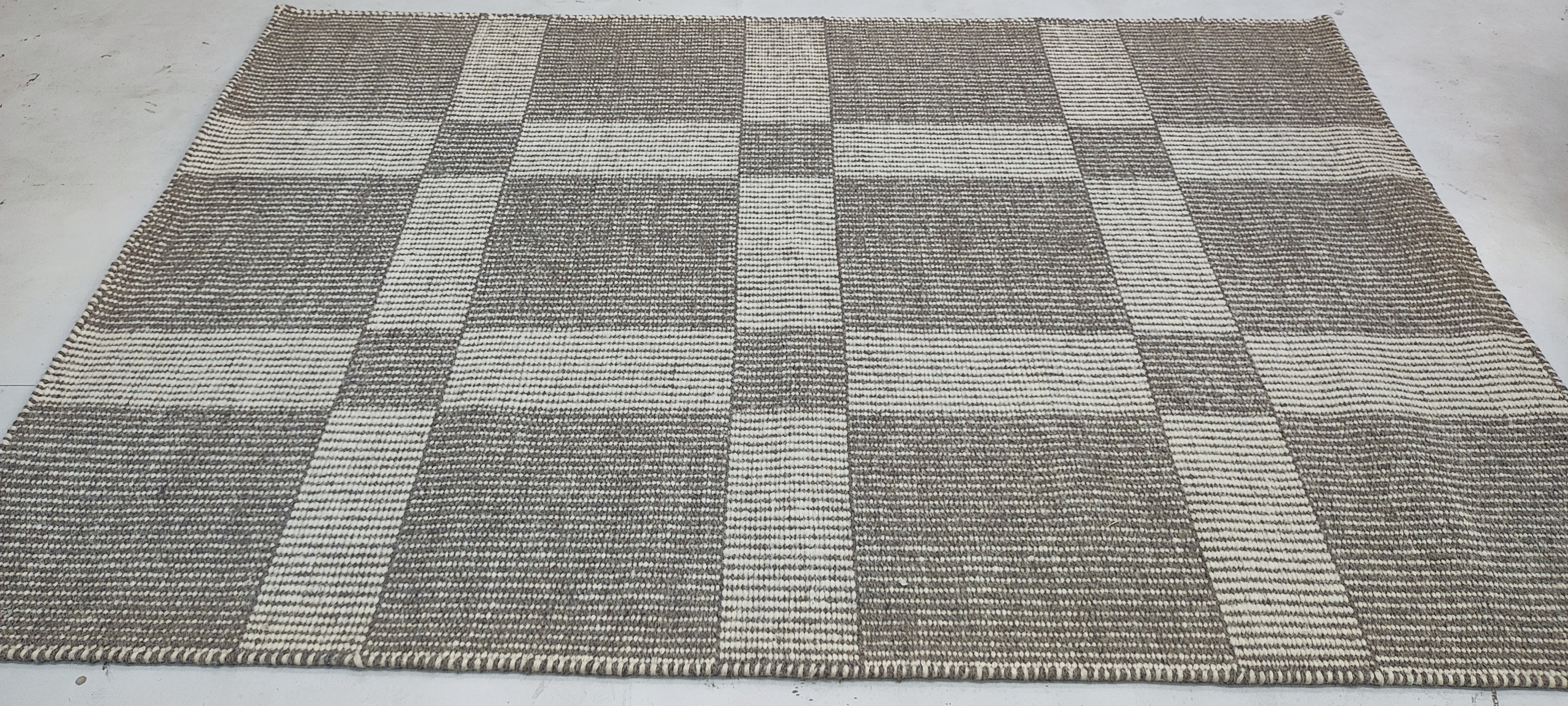 P.J. Byrne 4x5.9 Hand-woven Durrie Rug (Multiple Colors)