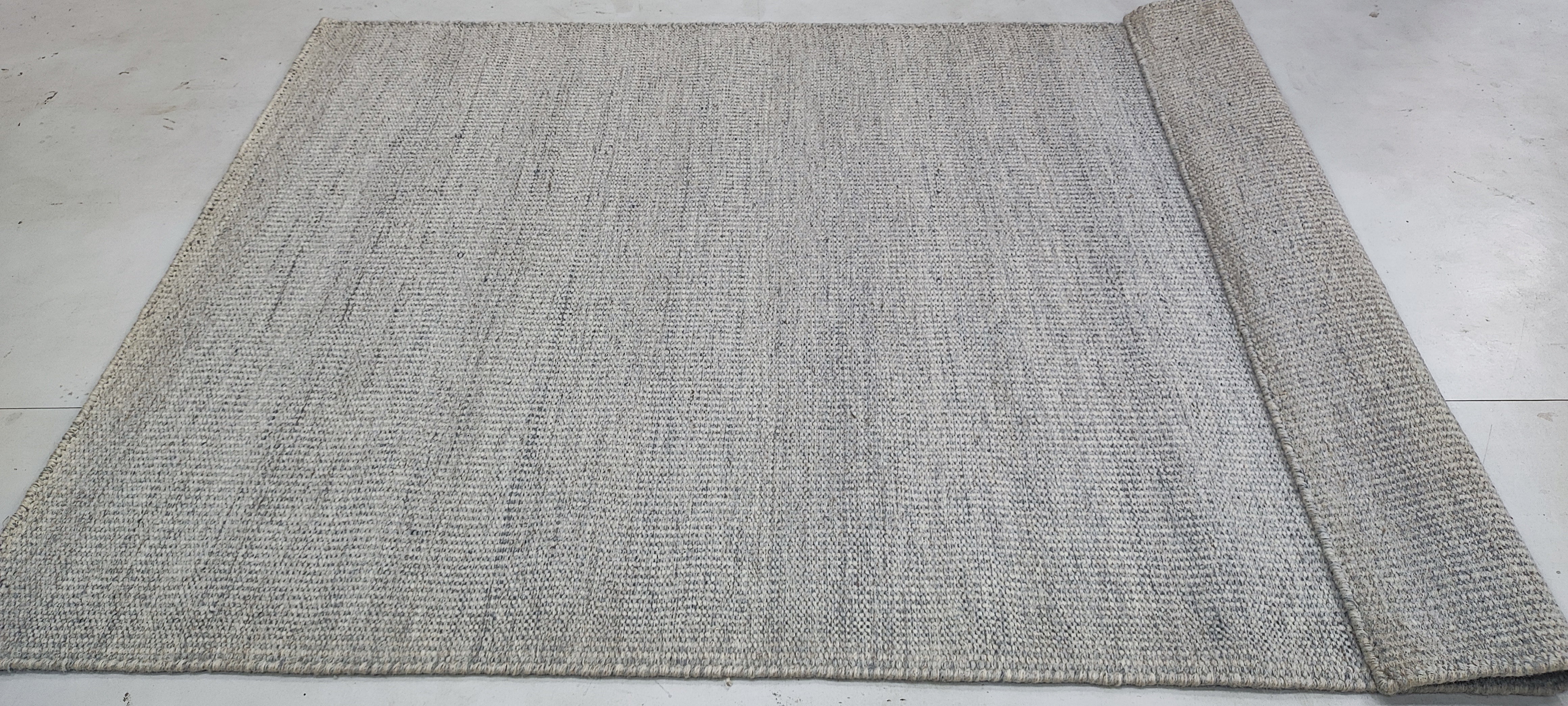 Justin A. Davis 4x5.9 Hand-woven Grey Durrie Rug