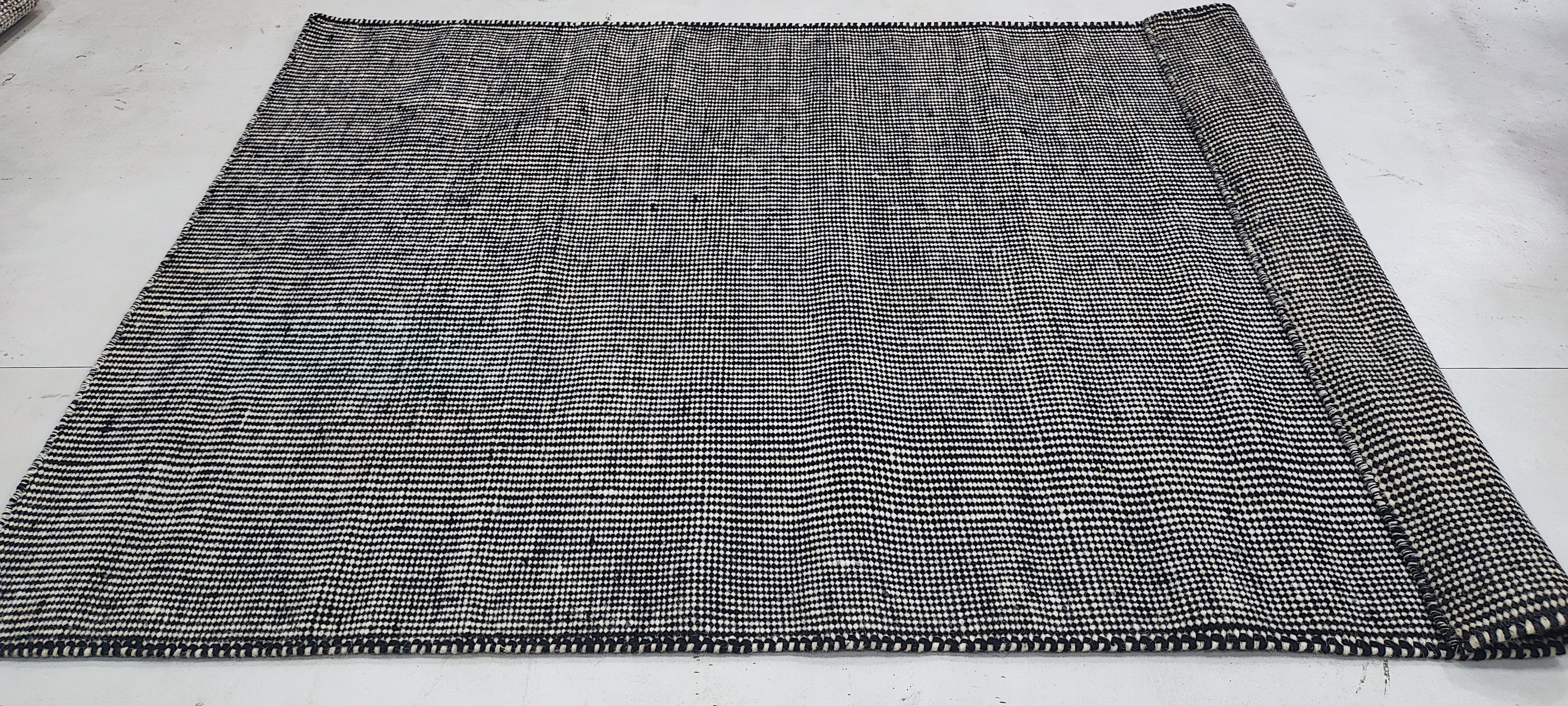 Joel Osment 4x5.9 Hand-woven Grey Durrie Rug