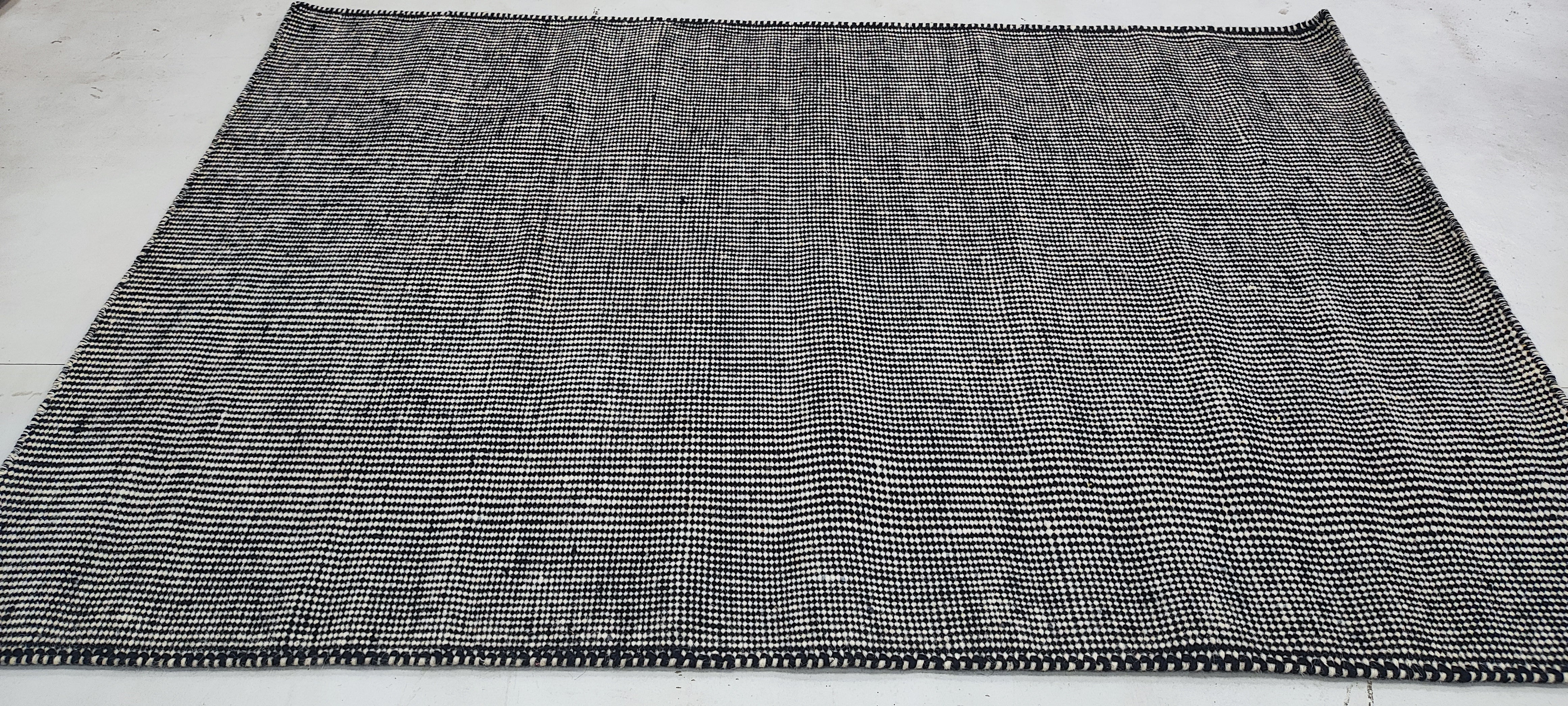 Joel Osment 4x5.9 Hand-woven Grey Durrie Rug