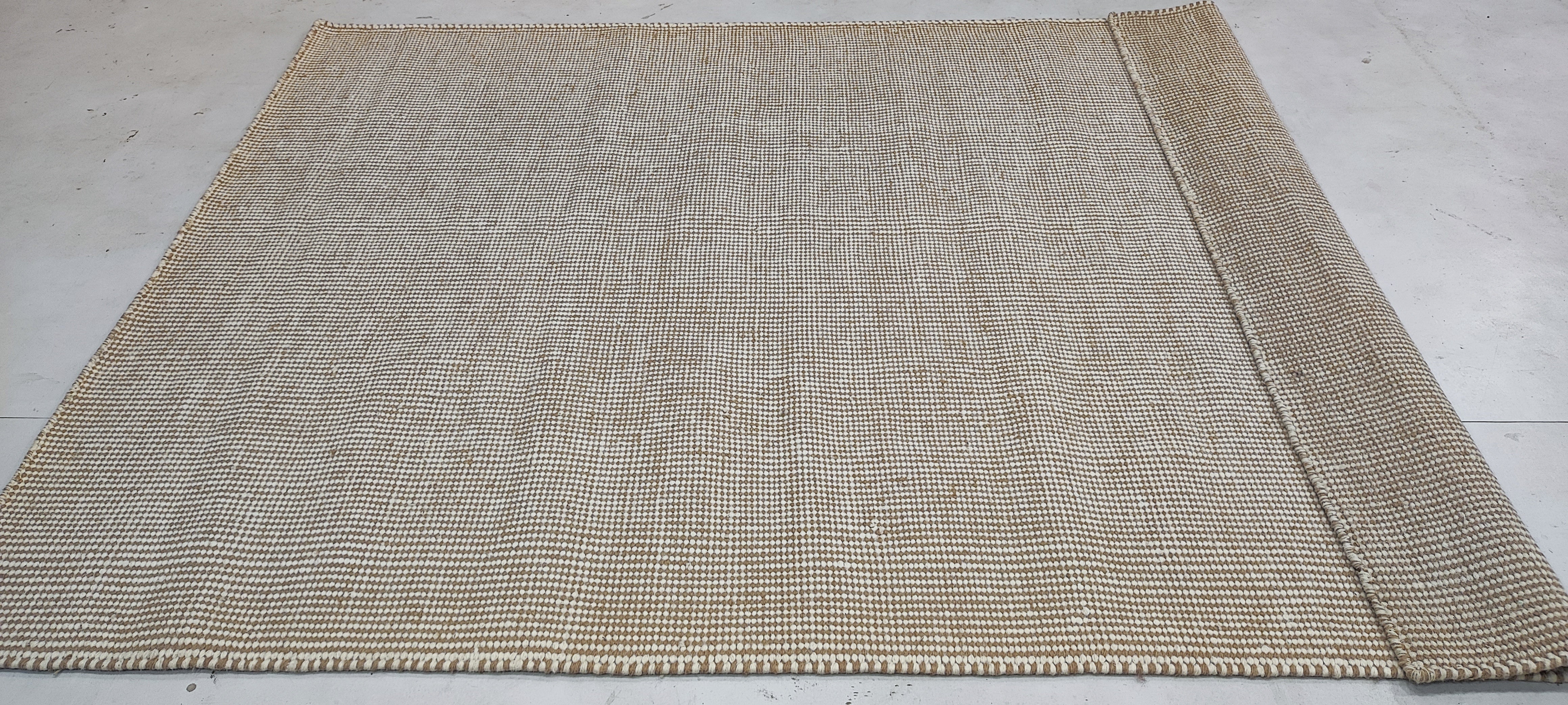 Dean Morgan 4x5.9 Hand-woven Grey Durrie Rug