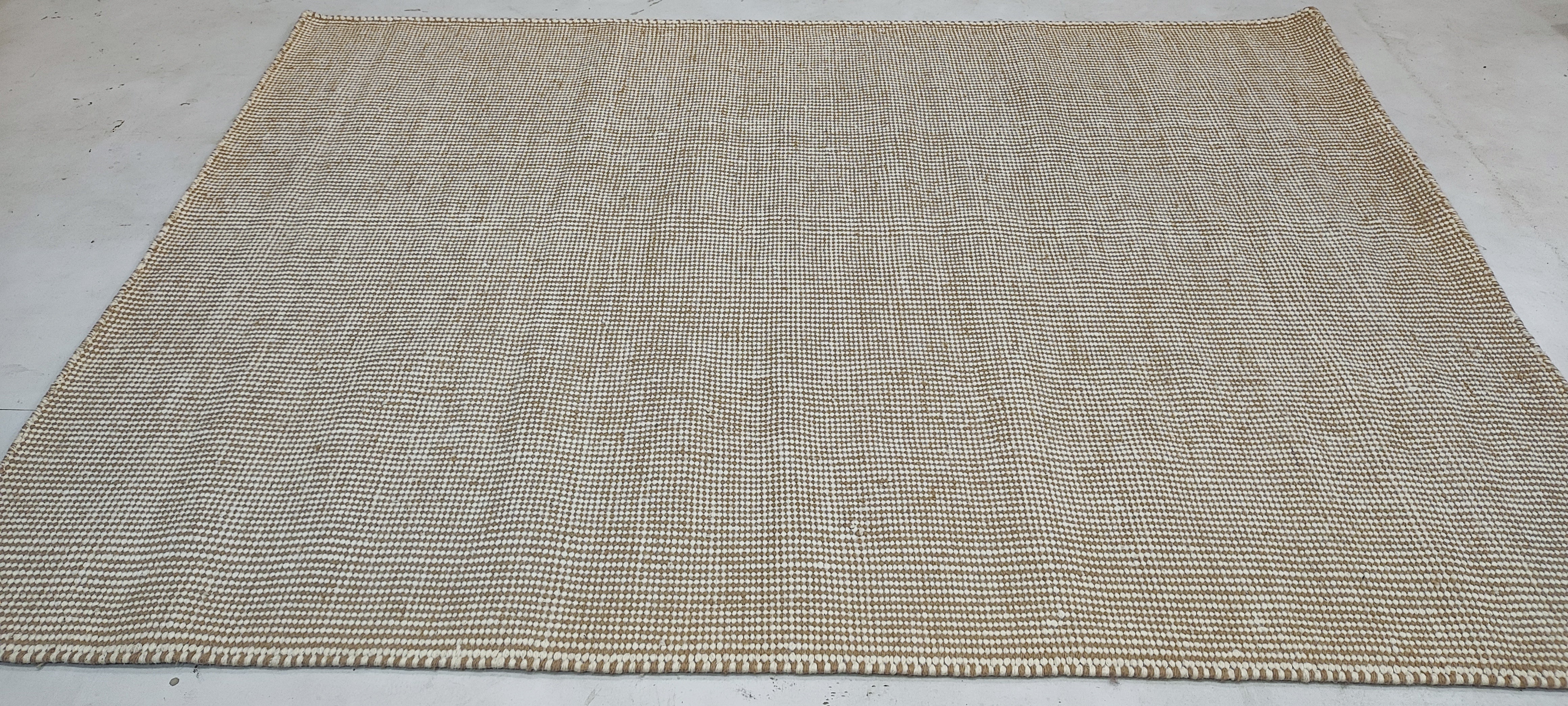 Dean Morgan 4x5.9 Hand-woven Grey Durrie Rug