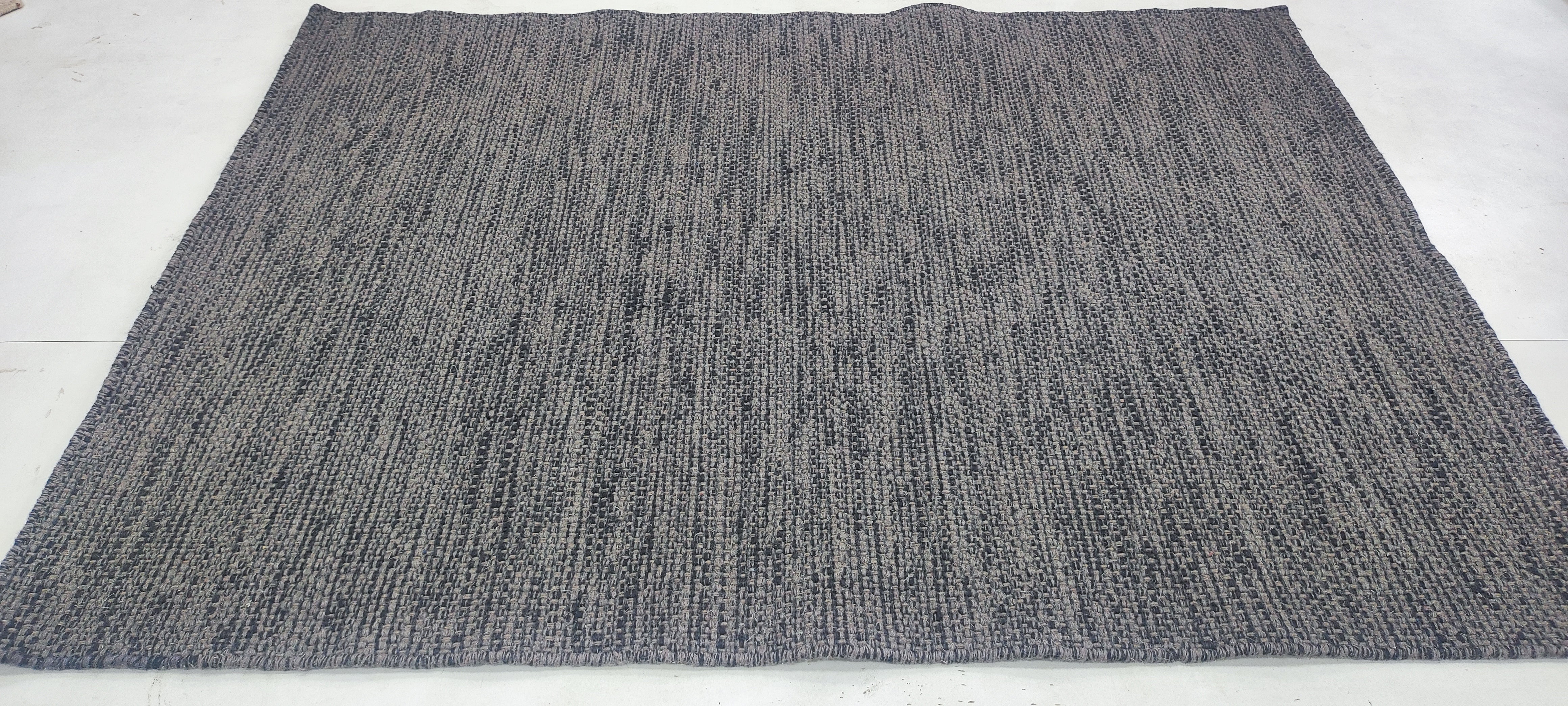 Dean Morgan 4x5.9 Hand-woven Grey Durrie Rug