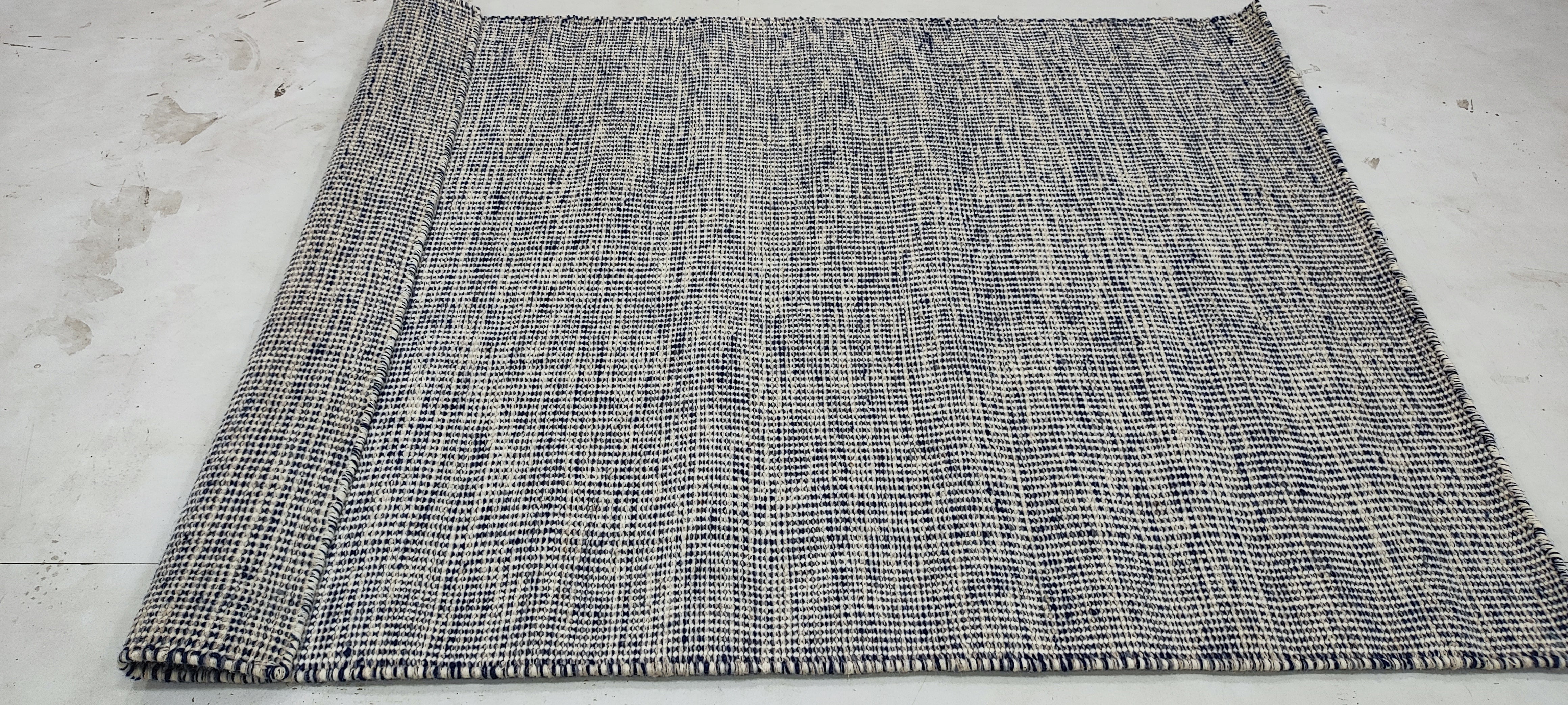 Allen Brittany 4x5.9 Hand-woven Grey Durrie Rug