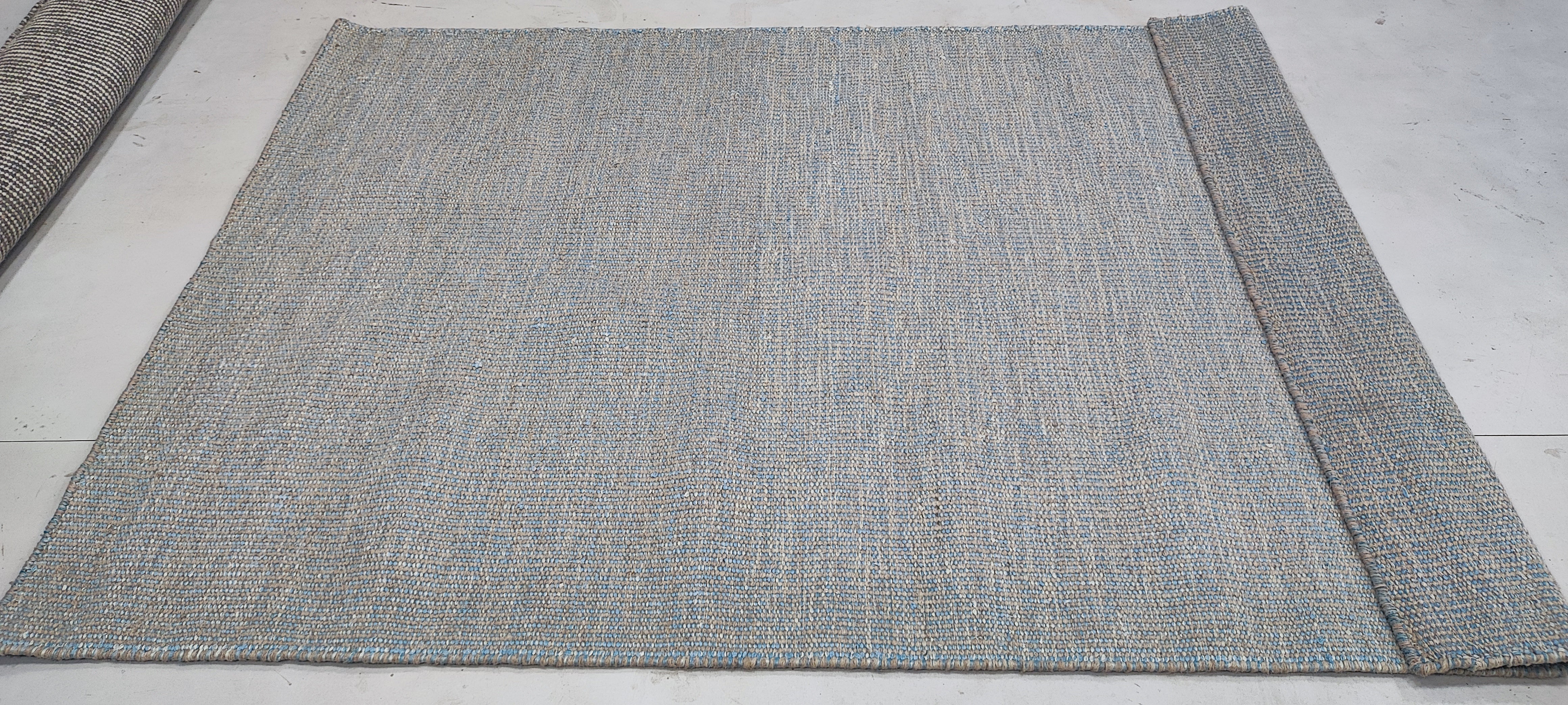 Garrett 4x5.9 Grey Hand-woven Durrie Rug