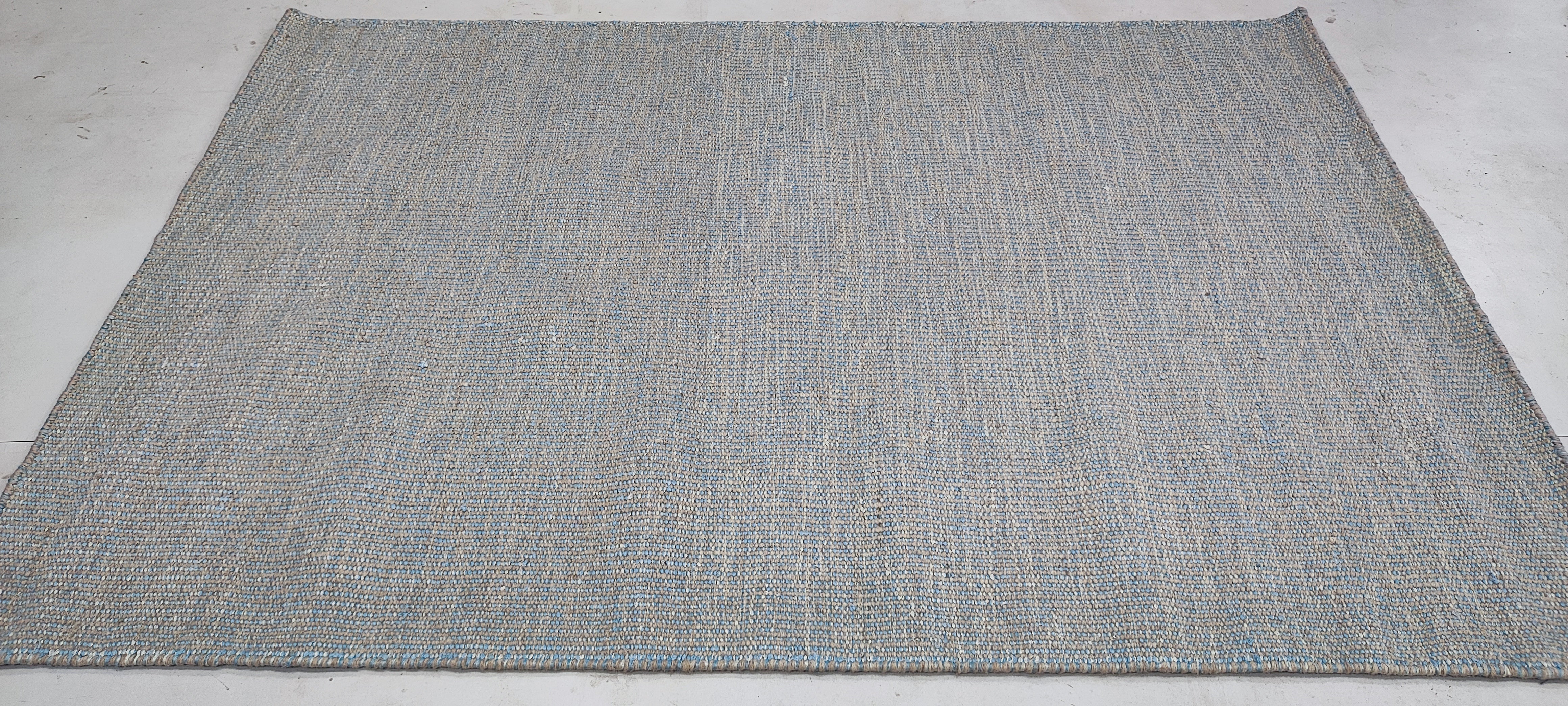 Garrett 4x5.9 Grey Hand-woven Durrie Rug