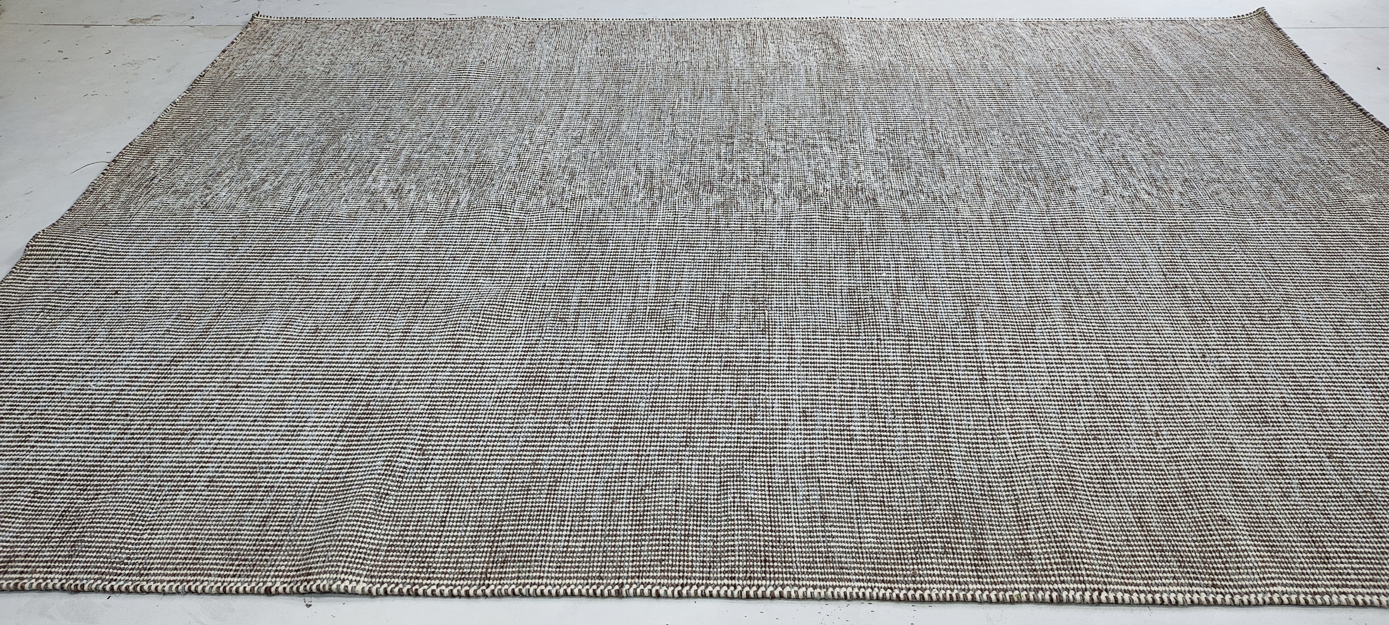 Ritchie 5.3x7.6 Brown Hand-woven Durrie Rug