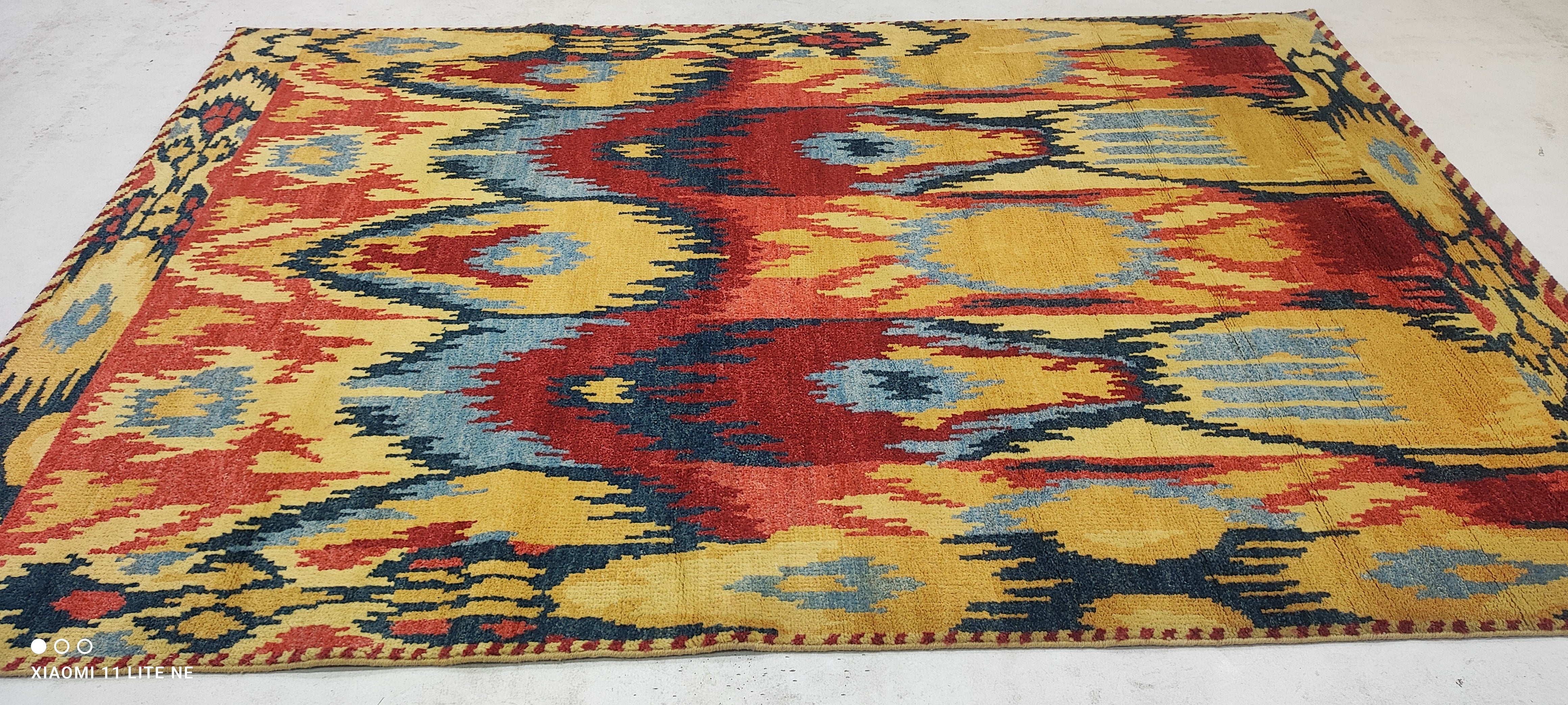 Stewart 5x7.3 Yellow Hand-Knotted Modern Rug