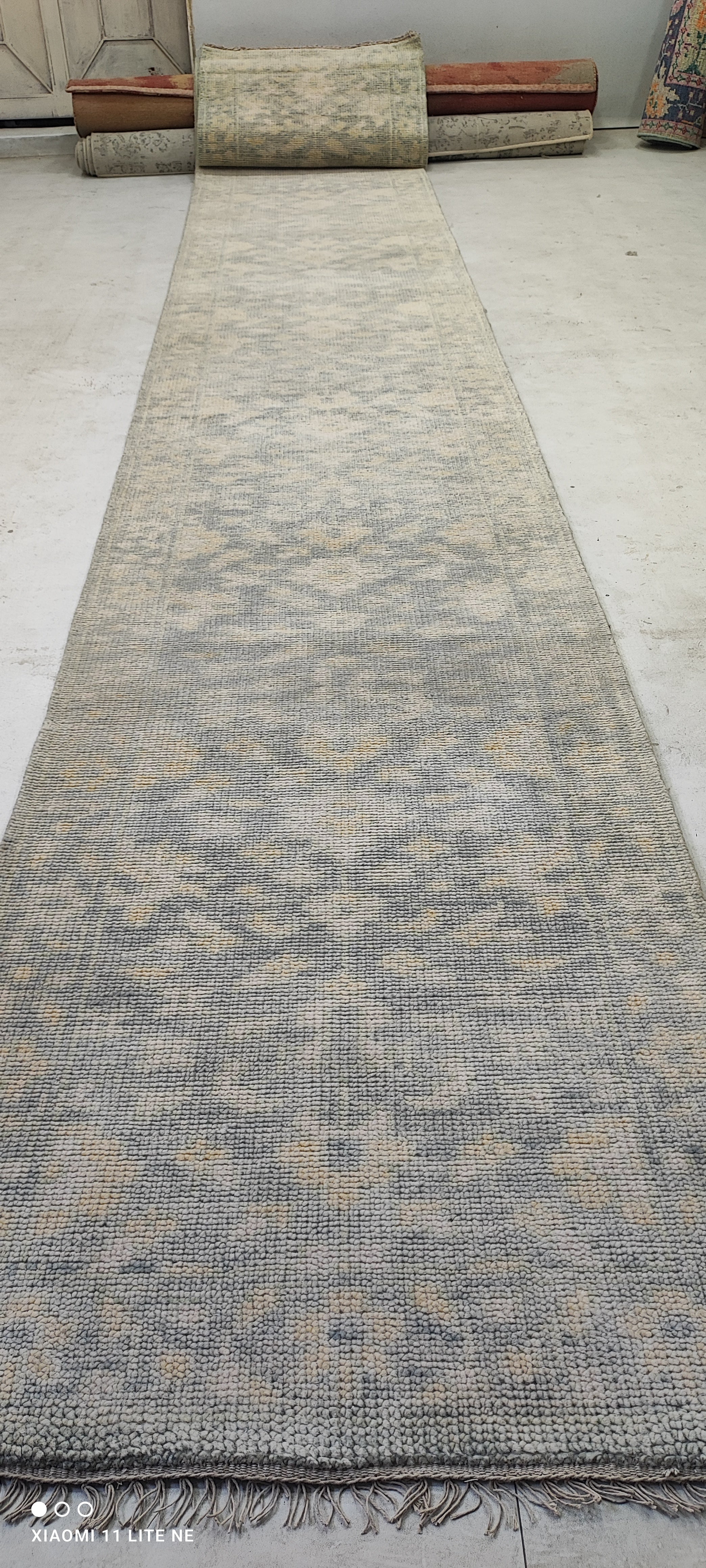Denise 2.9x20 Grey Hand-Knotted Oushak Runner