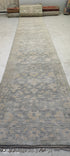 Denise 2.9x20 Grey Hand-Knotted Oushak Runner
