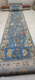 Gabriela 3x19.6 Blue Hand-Knotted Oushak Runner