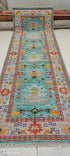 June 2.9x8 Blue Hand-Knotted Oushak Runner