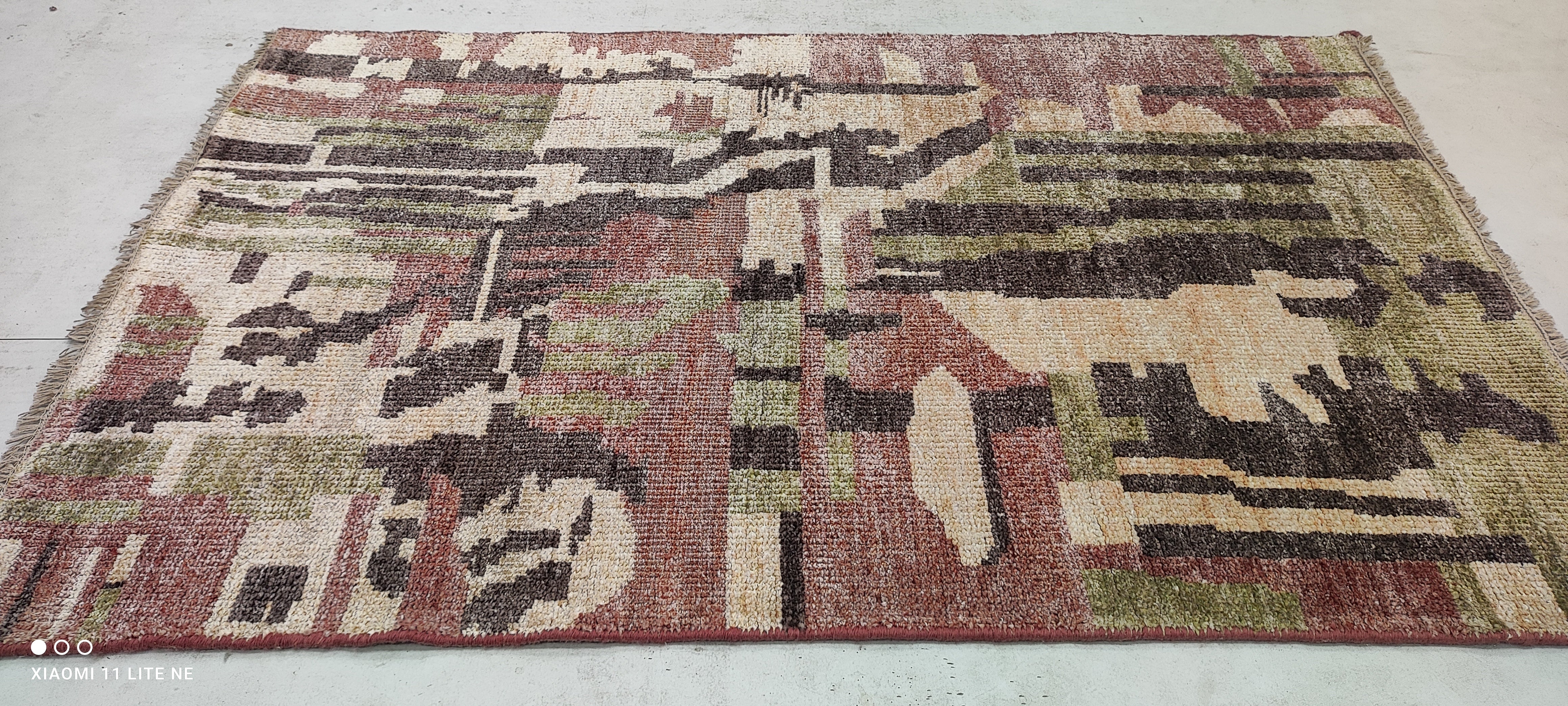 Kiefer O'Reilly 3.9x5.9 Brown Hand-Knotted Modern Abstract Rug