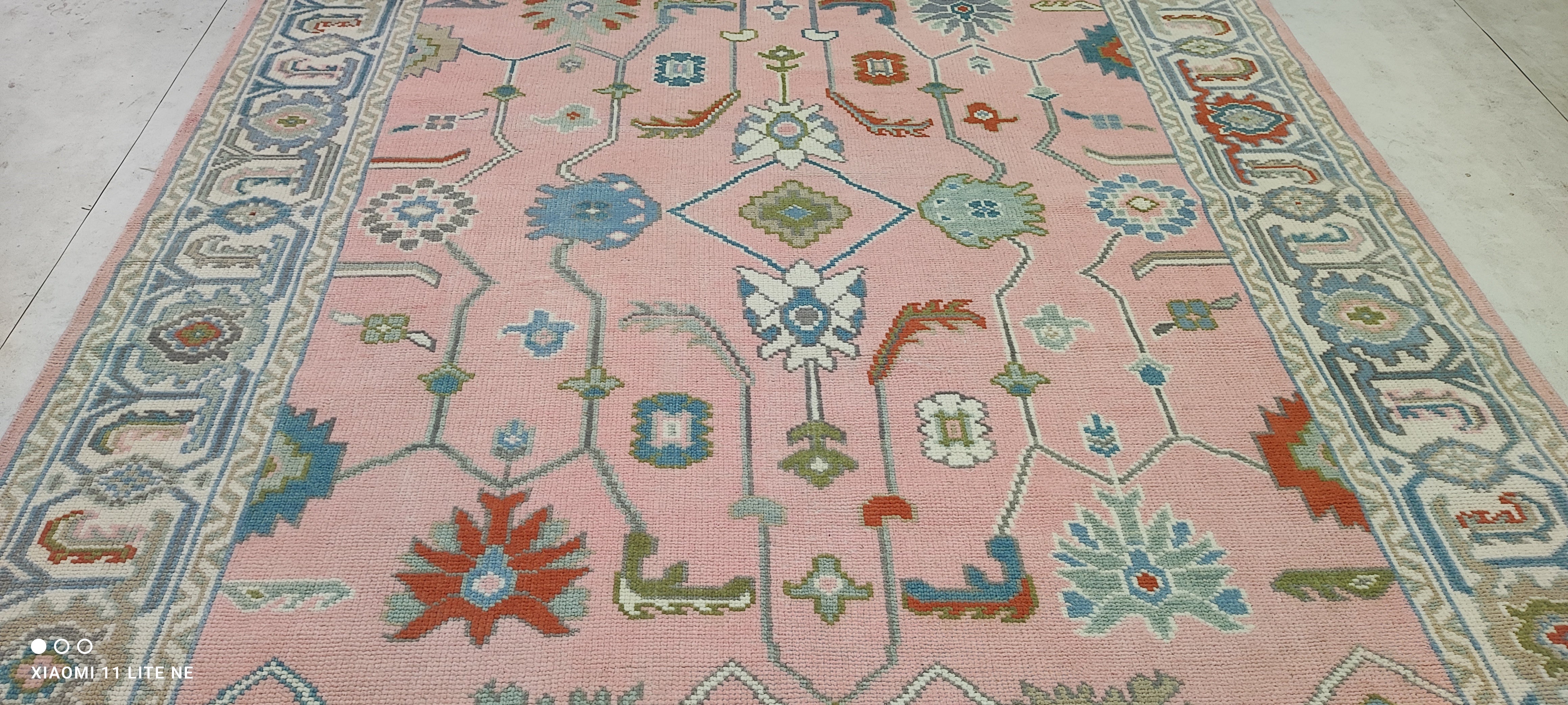 Hilary McCormack 8x10 Pink Hand-Knotted Oushak