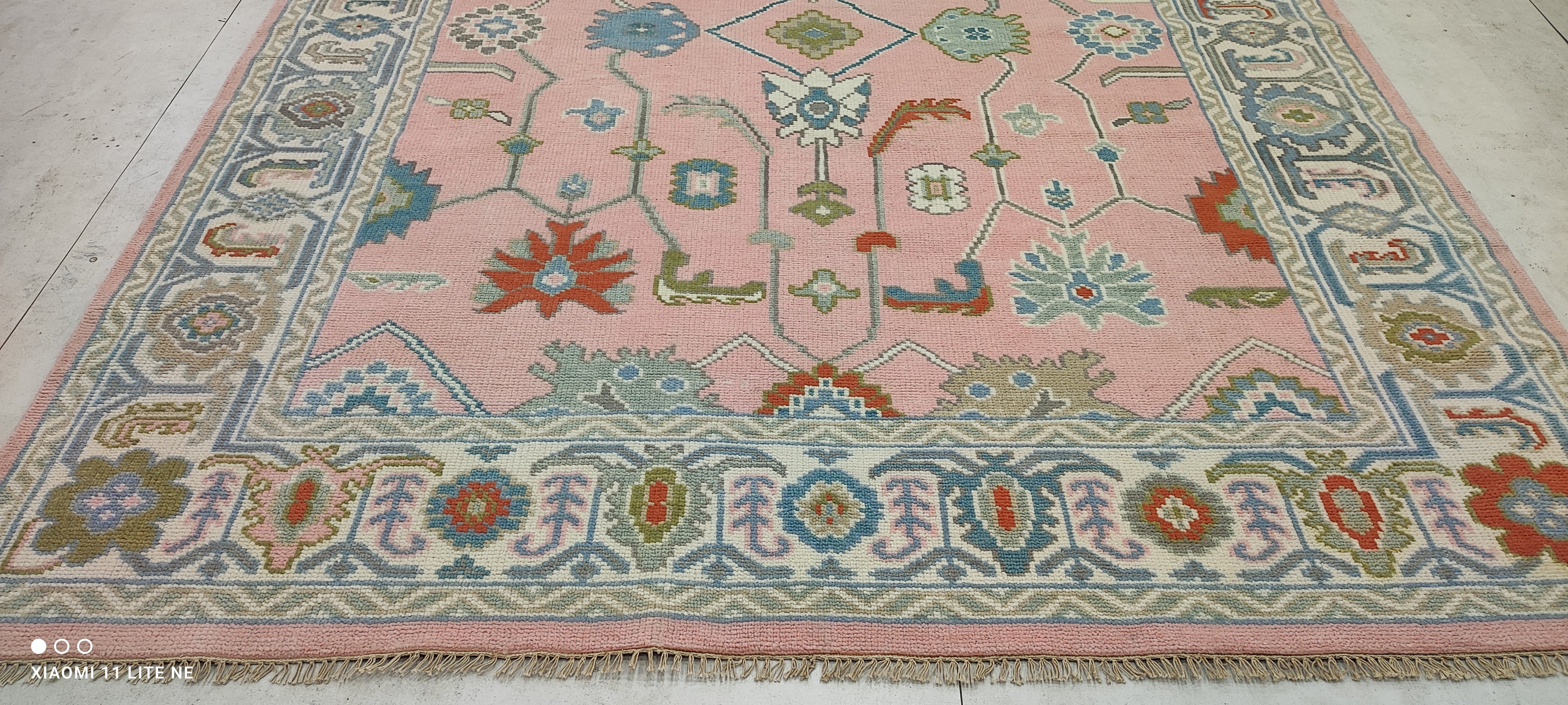 Hilary McCormack 8x10 Pink Hand-Knotted Oushak