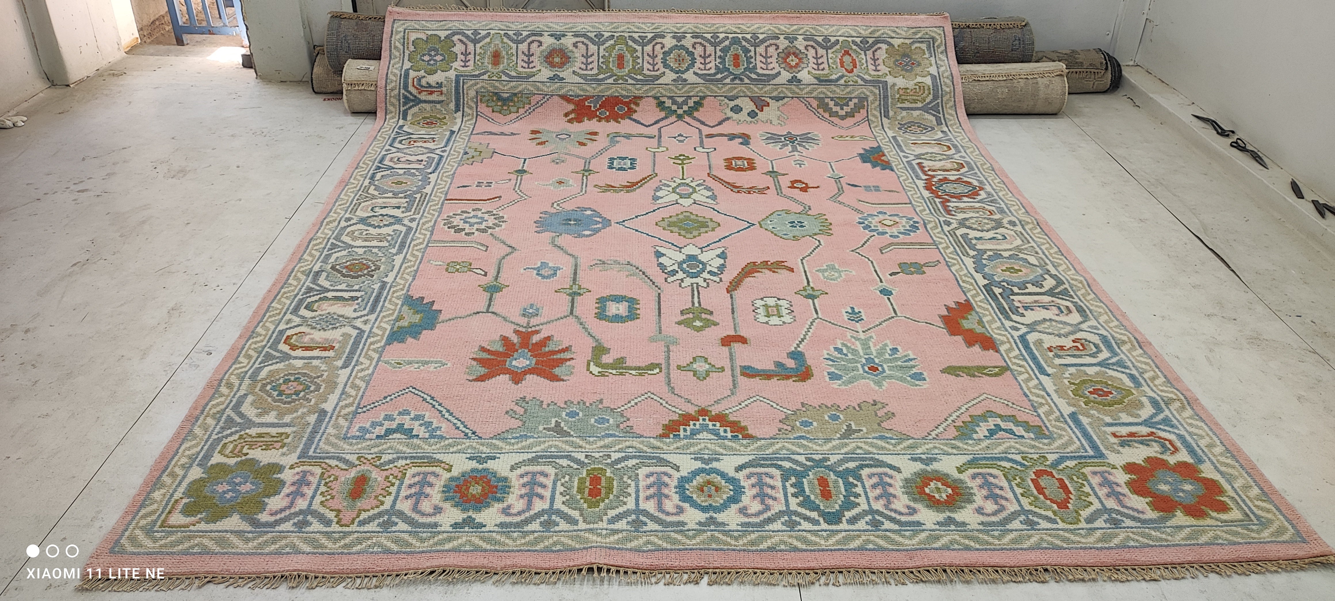 Hilary McCormack 8x10 Pink Hand-Knotted Oushak
