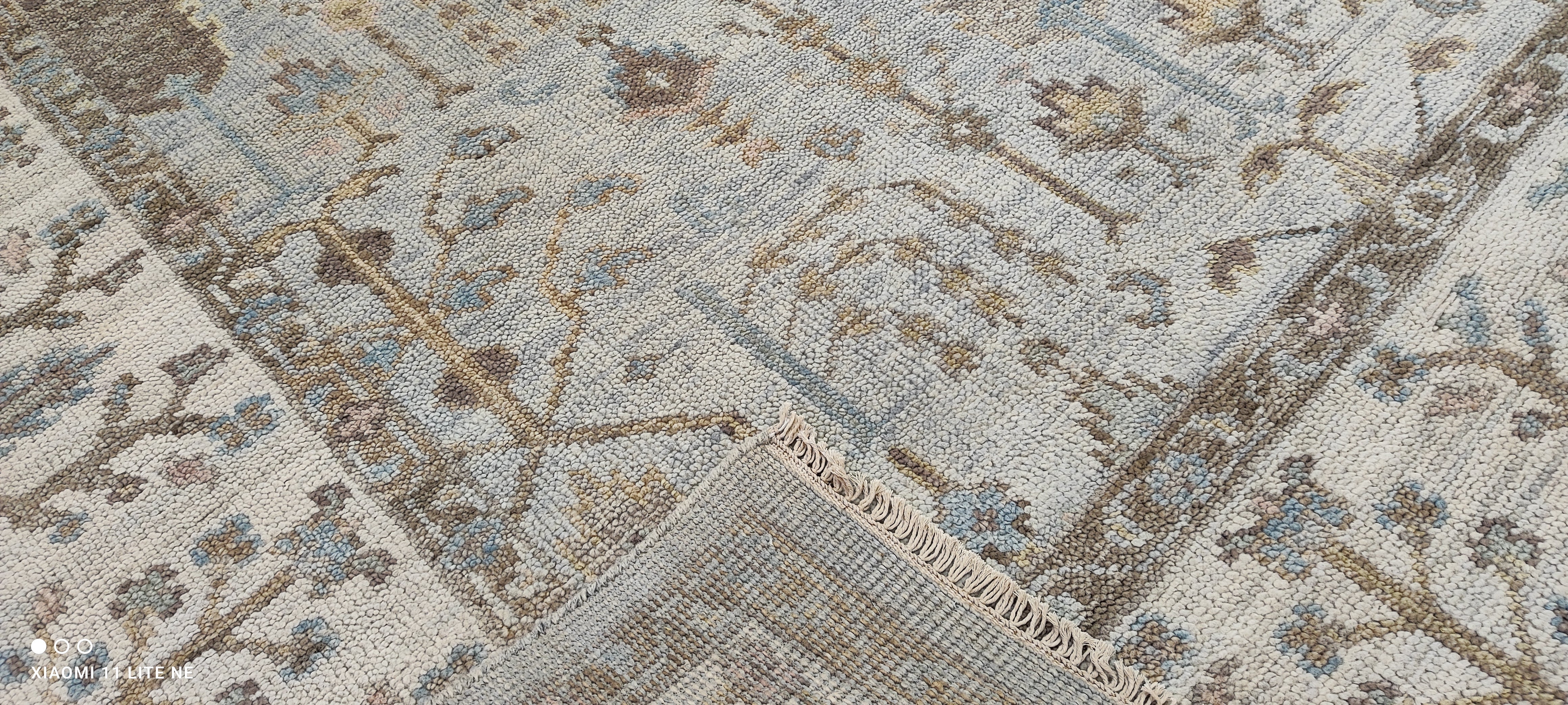 Heather 8x10 Light Brown Hand-Knotted Oushak